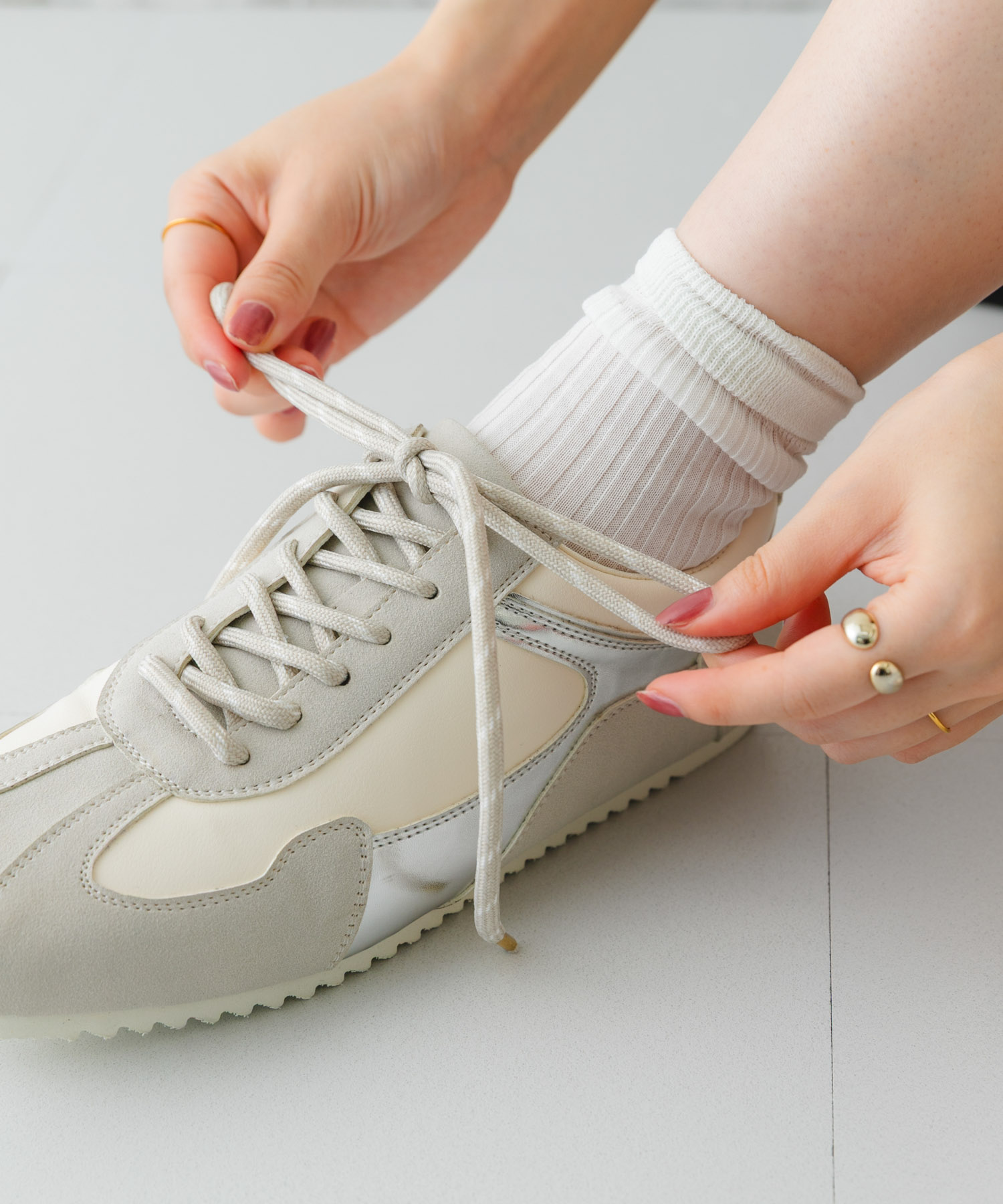 2WAYリボンスニーカー GRAY 36