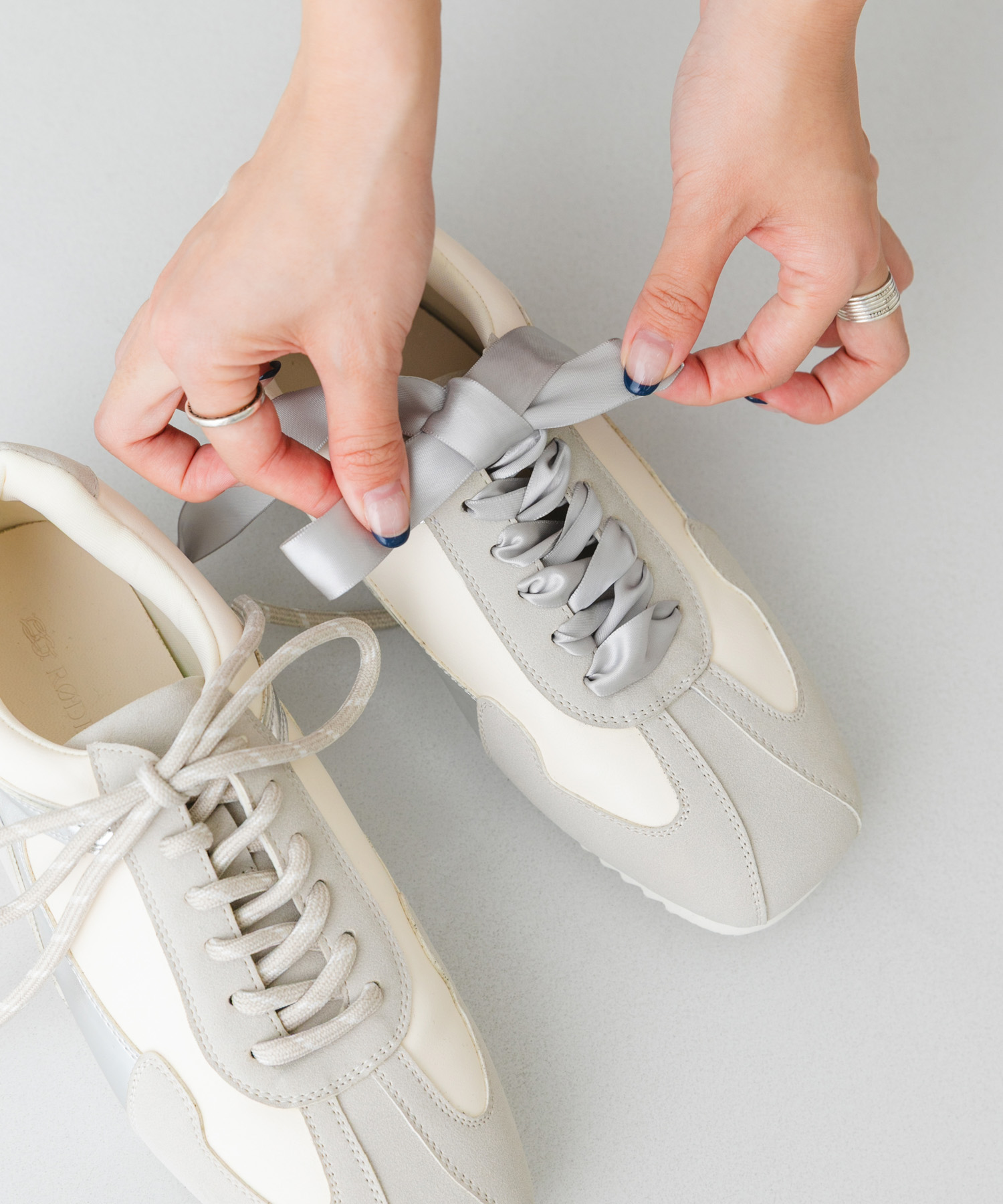 2WAYリボンスニーカー GRAY 36