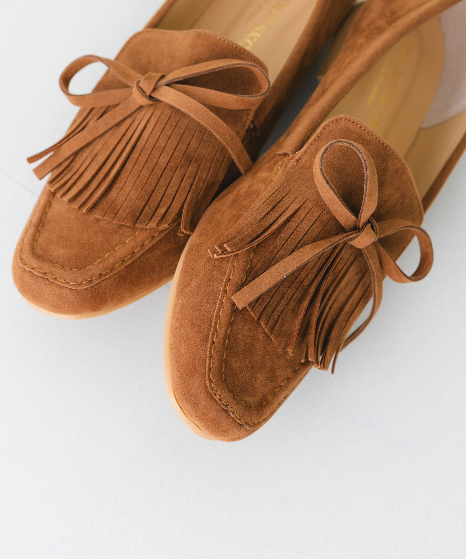 リボンフリンジローファー BROWN 36