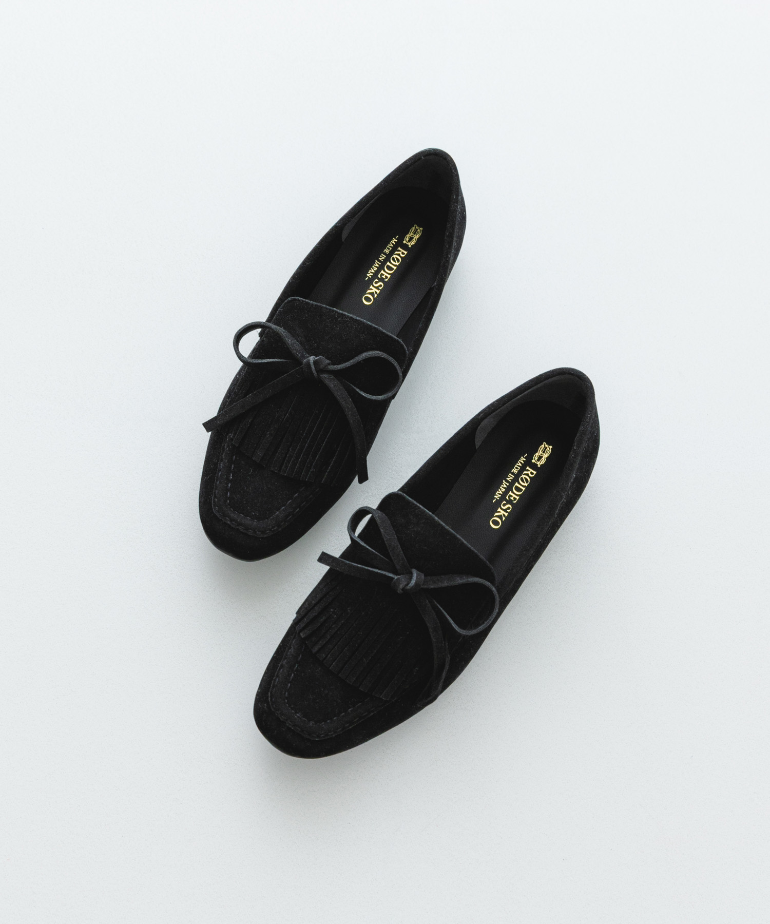 リボンフリンジローファー BLACK 36