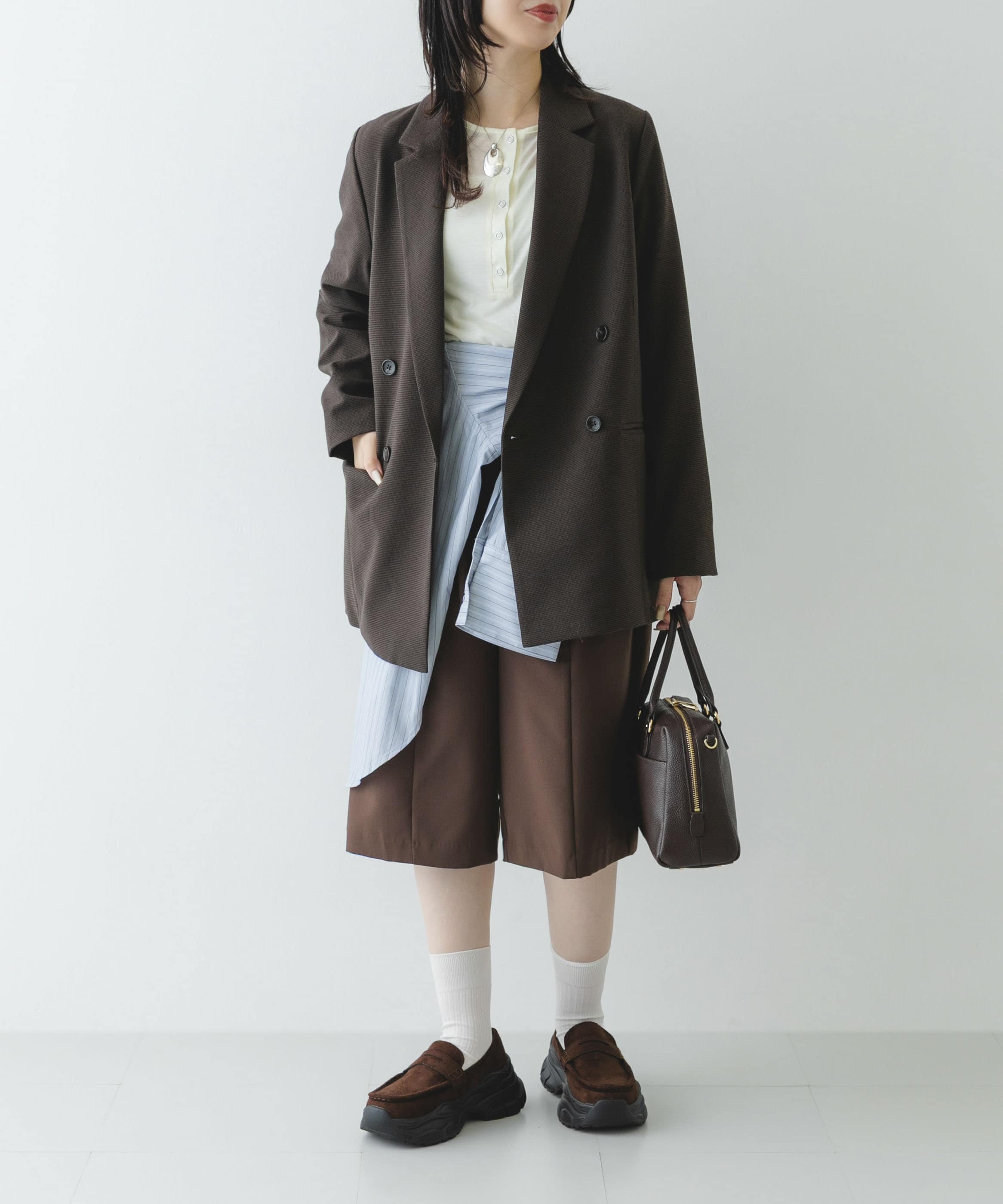 ボリュームソールローファー DARK BROWN 36