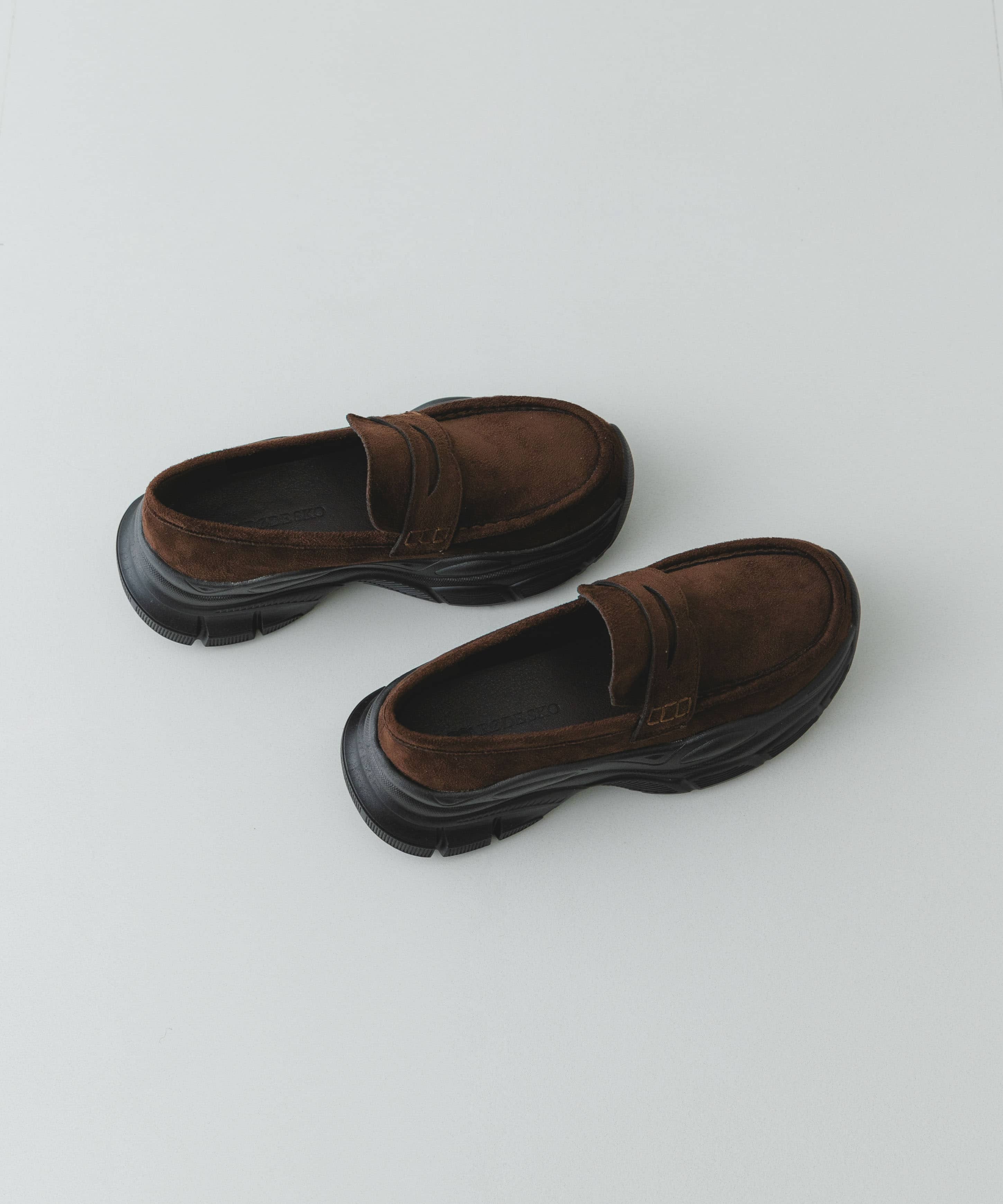 ボリュームソールローファー DARK BROWN 36