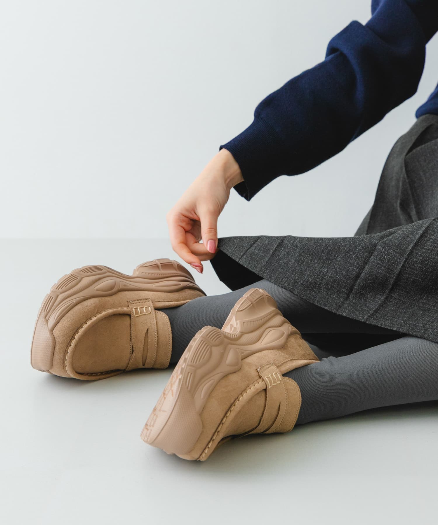 ボリュームソールローファー BEIGE 36