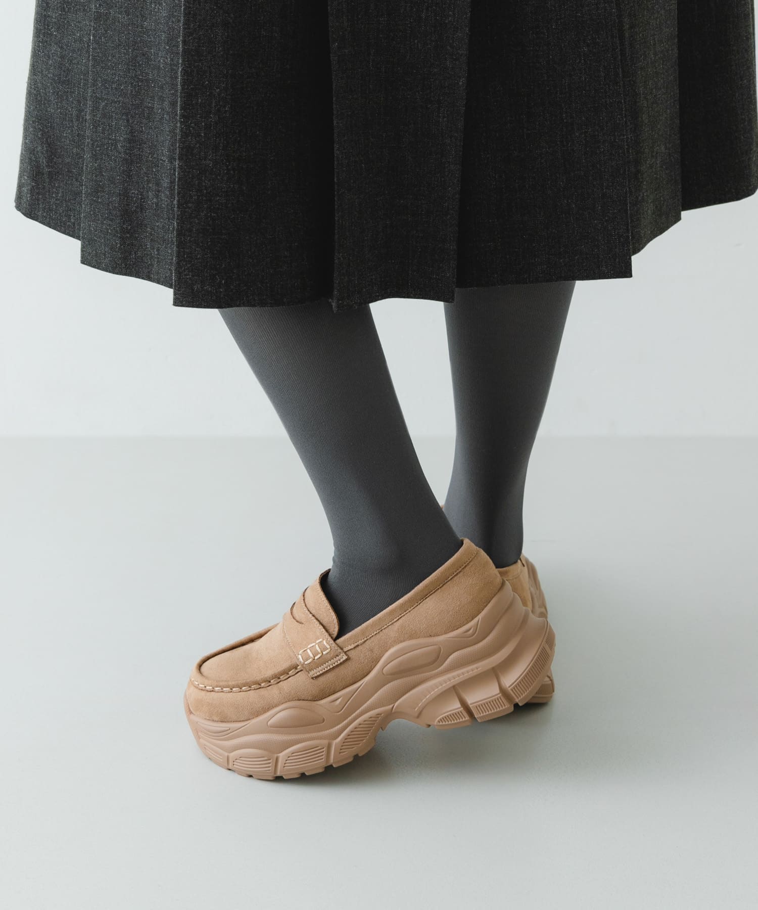 ボリュームソールローファー BEIGE 36