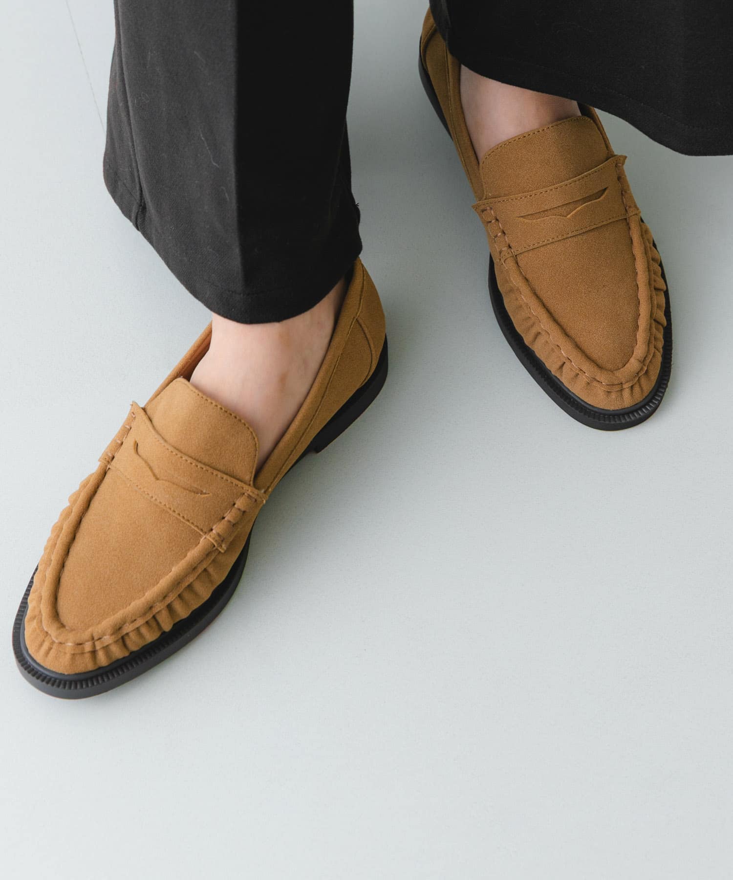 ギャザーローファー CAMEL/S 36