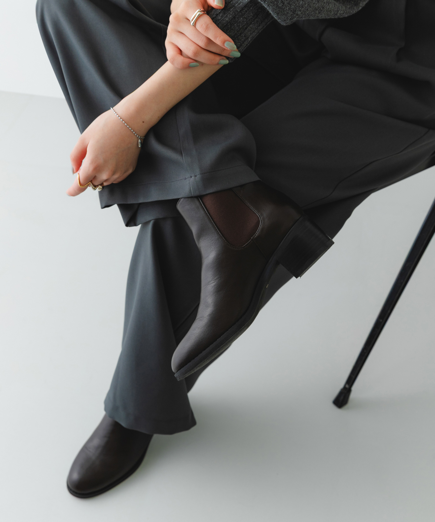 撥水サイドゴアブーツ D.BROWN 36