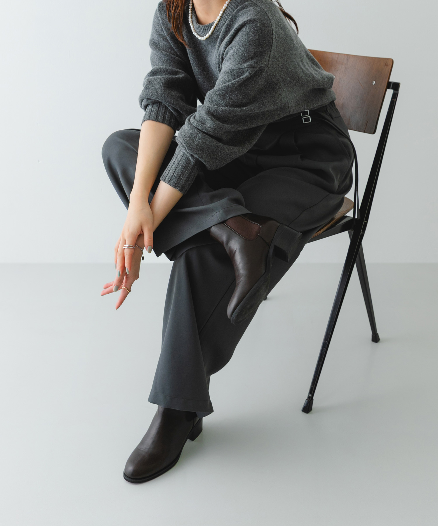 撥水サイドゴアブーツ D.BROWN 36