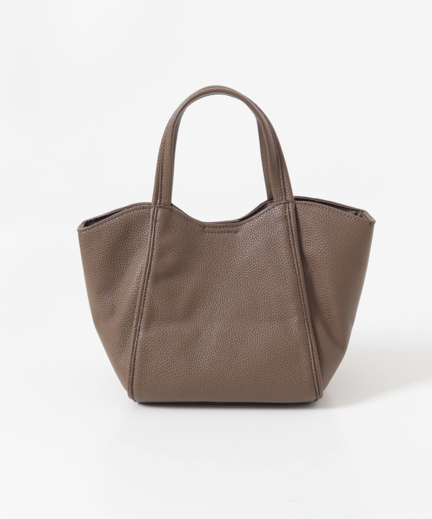 フラッフィーフラップハンドバッグ TAUPE one