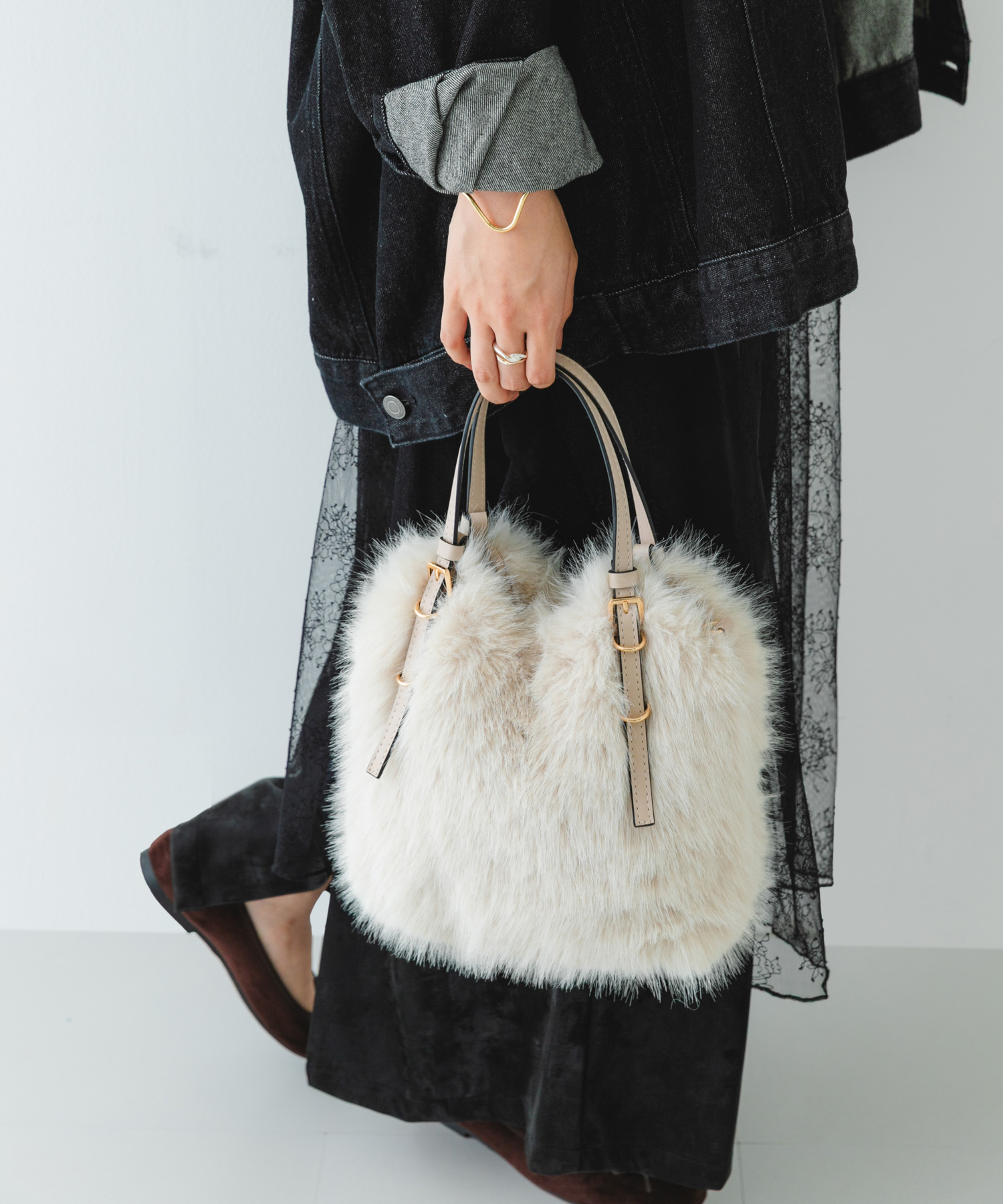 フラッフィー2WAYバッグ IVORY one