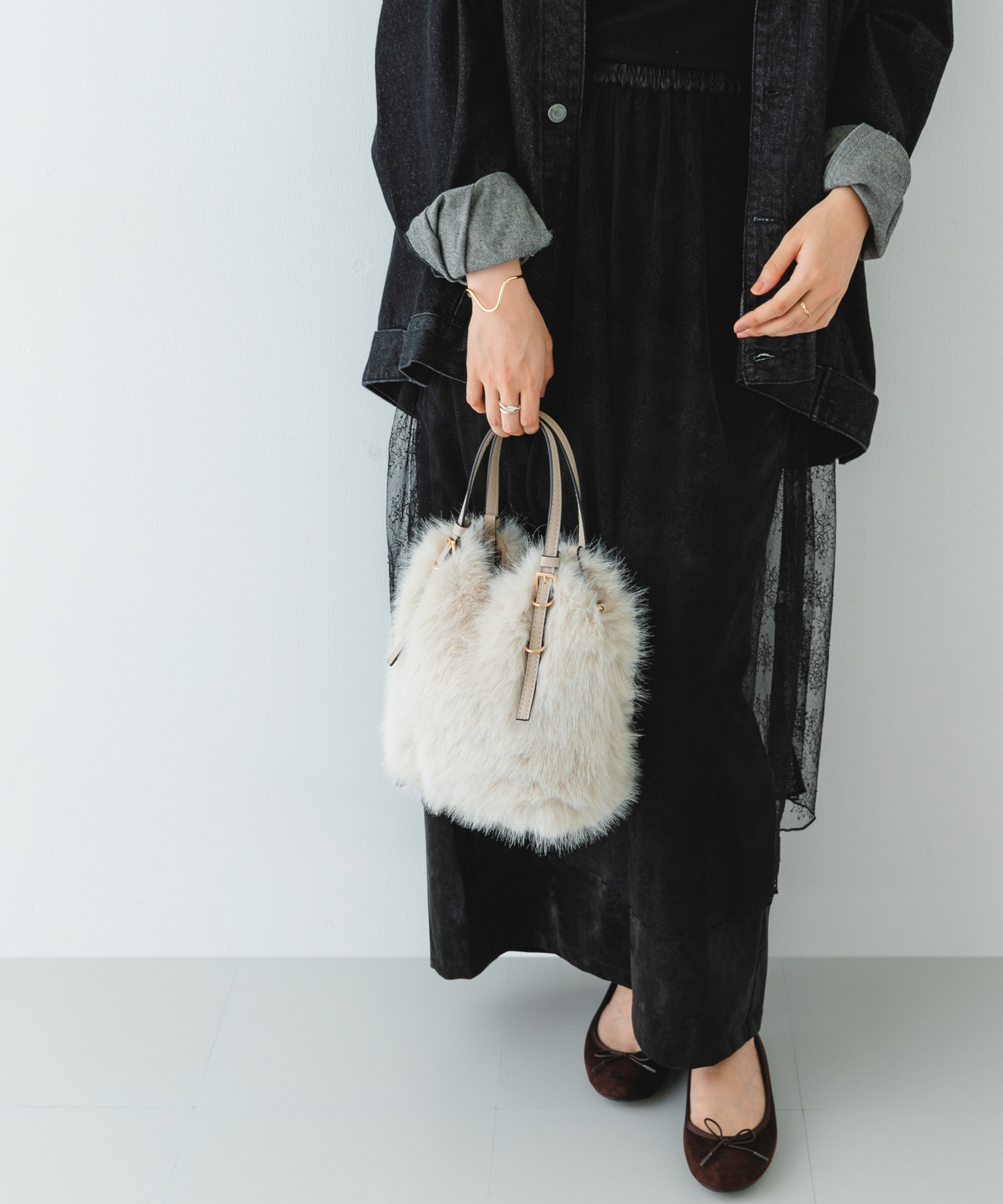 フラッフィー2WAYバッグ IVORY one