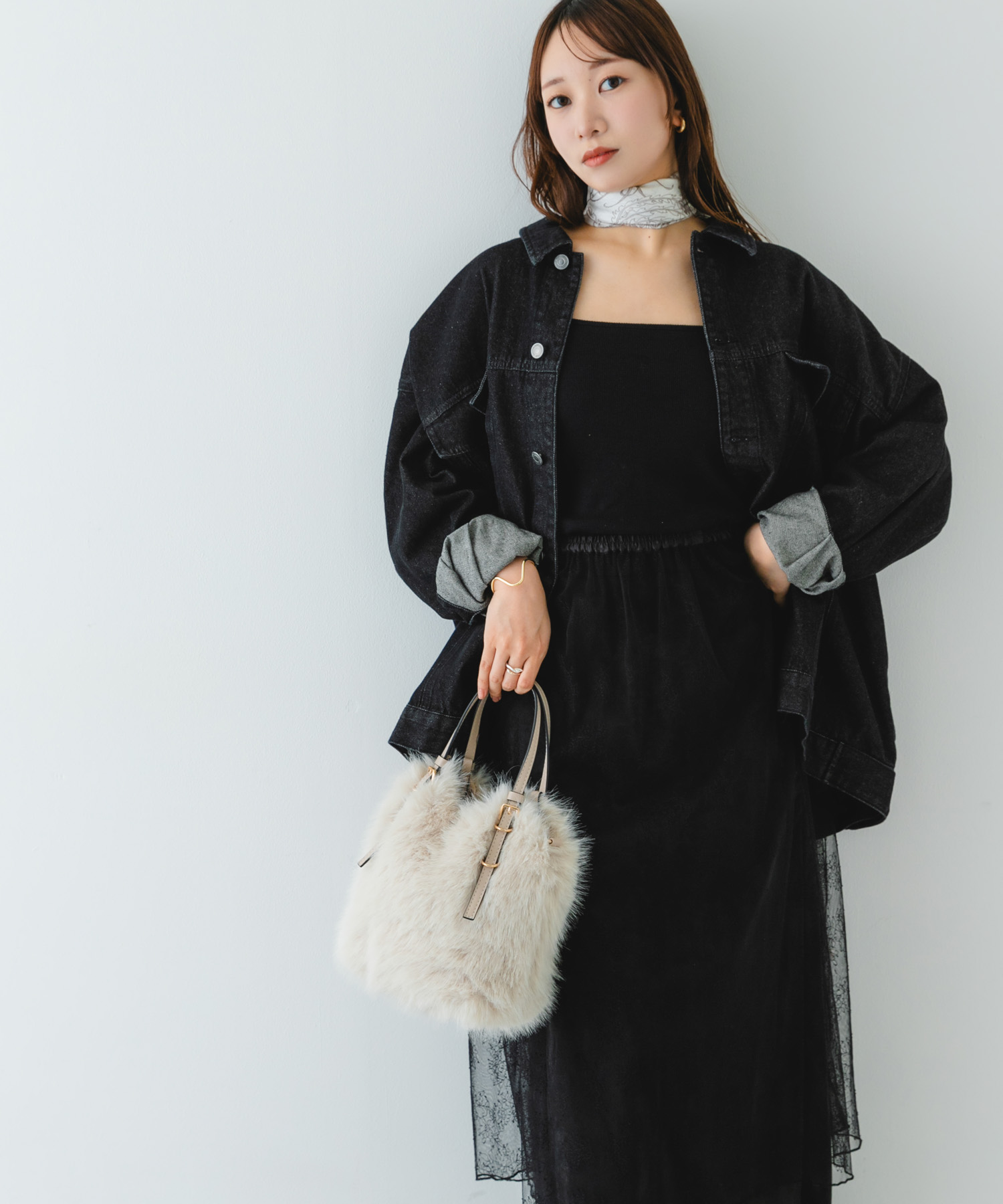 フラッフィー2WAYバッグ IVORY one