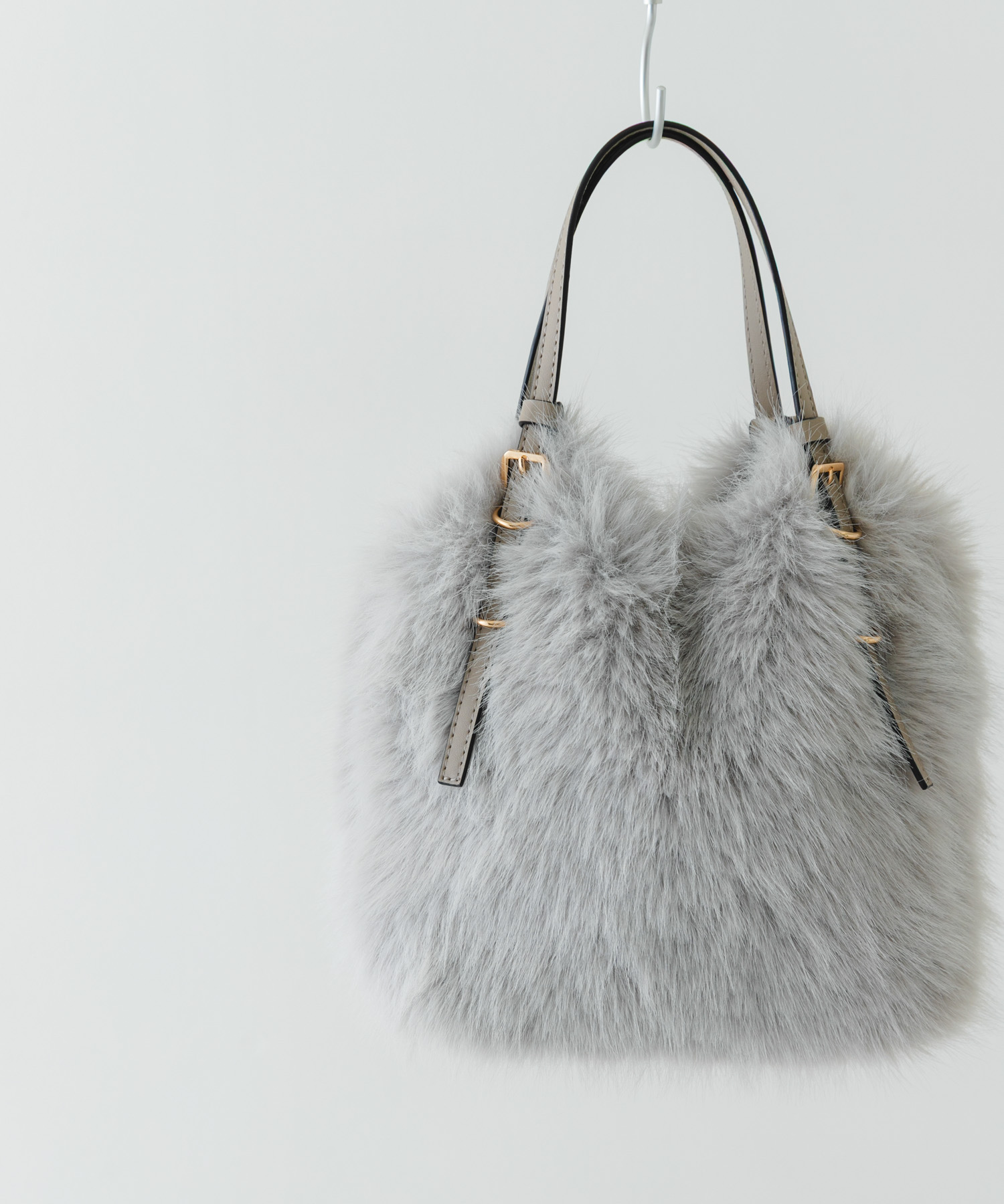 フラッフィー2WAYバッグ LIGHT GRAY one