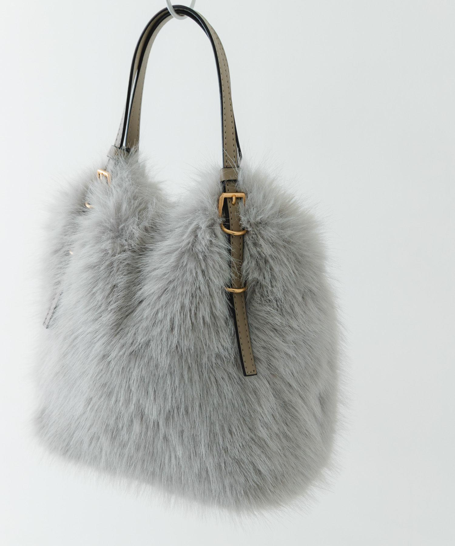 フラッフィー2WAYバッグ LIGHT GRAY one