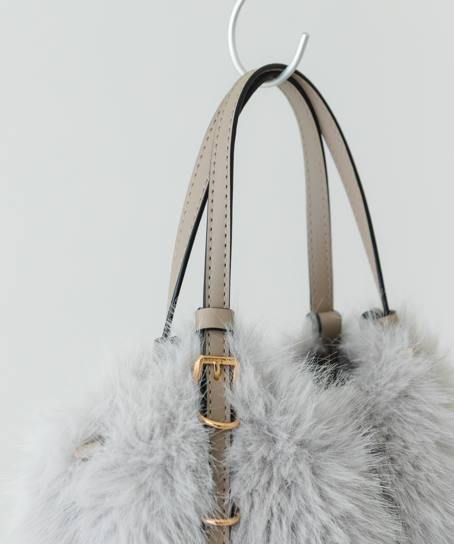 フラッフィー2WAYバッグ LIGHT GRAY one