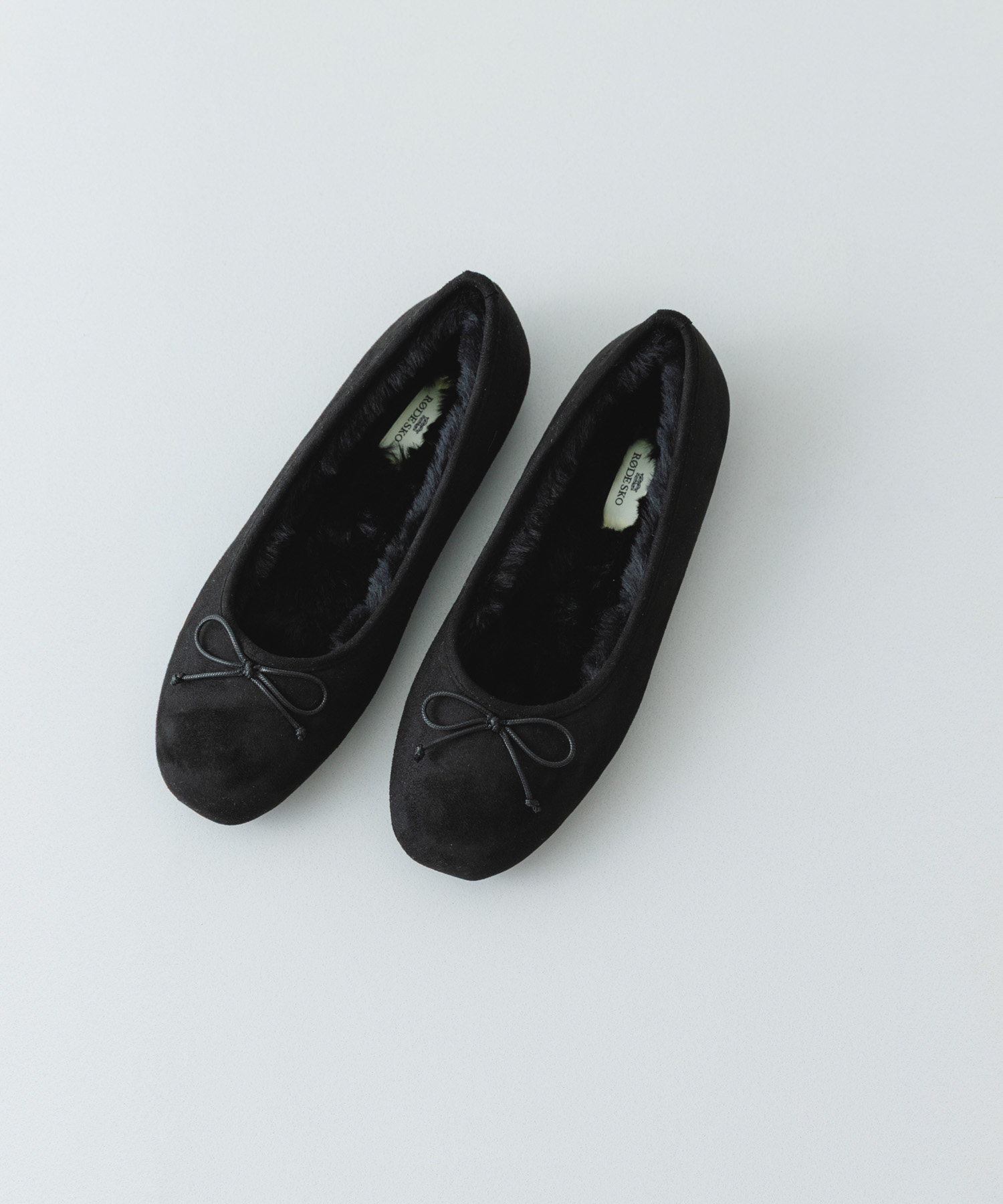 撥水フラッフィーバレエシューズ BLACK 36