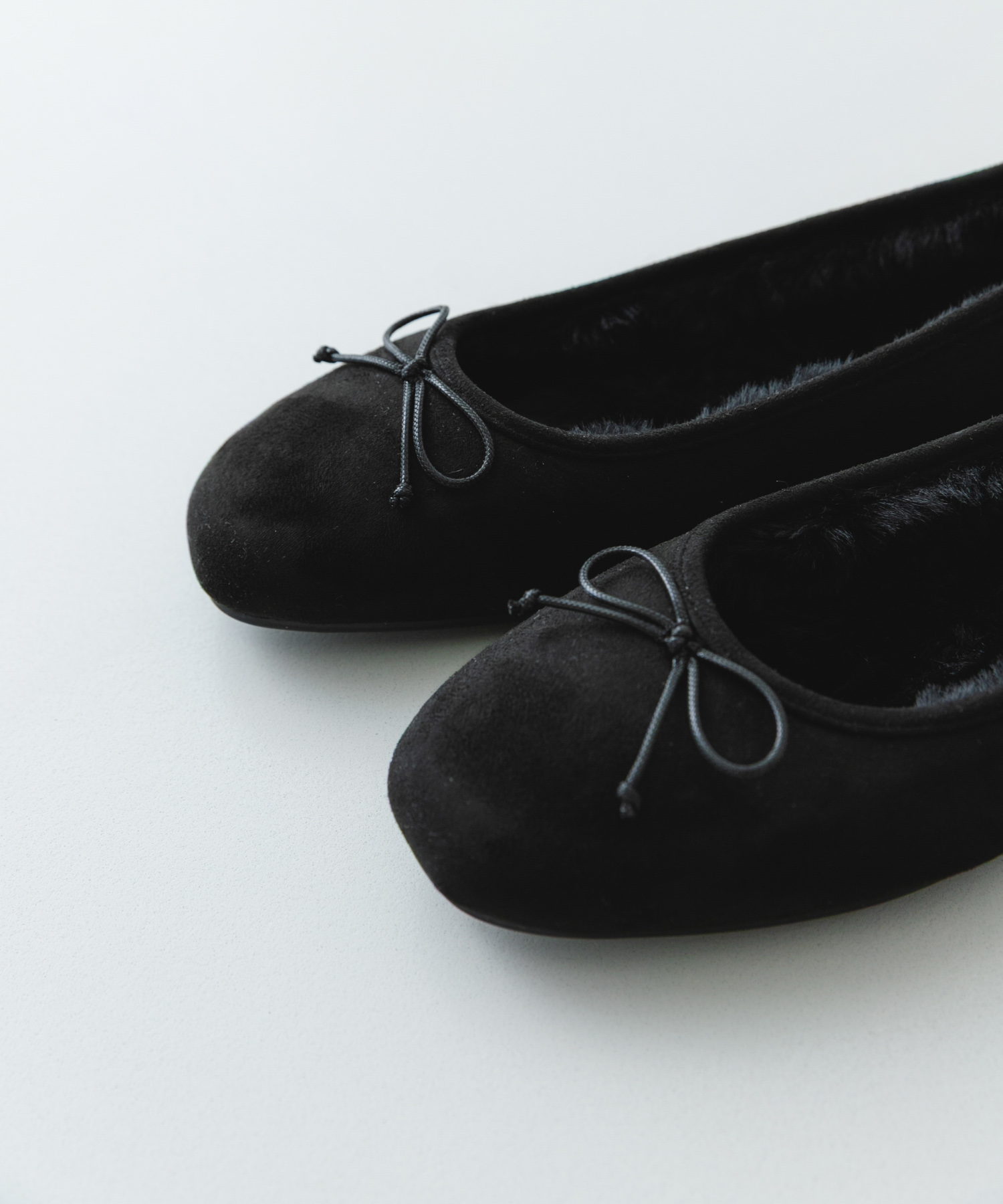 撥水フラッフィーバレエシューズ BLACK 36