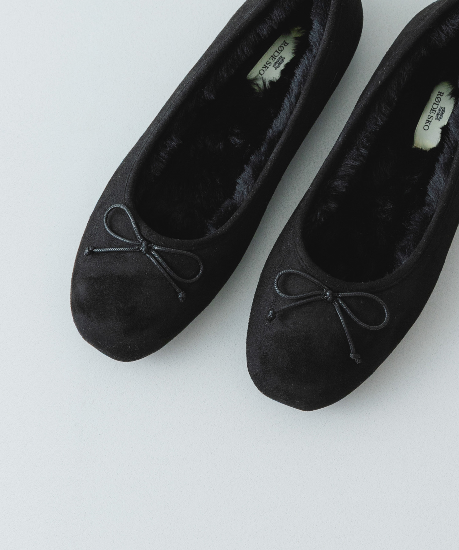 撥水フラッフィーバレエシューズ BLACK 36