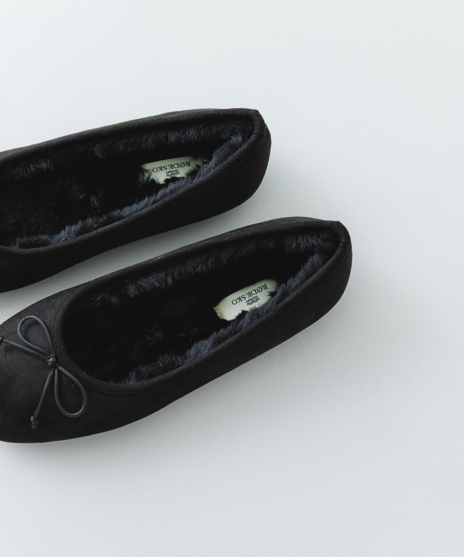 撥水フラッフィーバレエシューズ BLACK 36