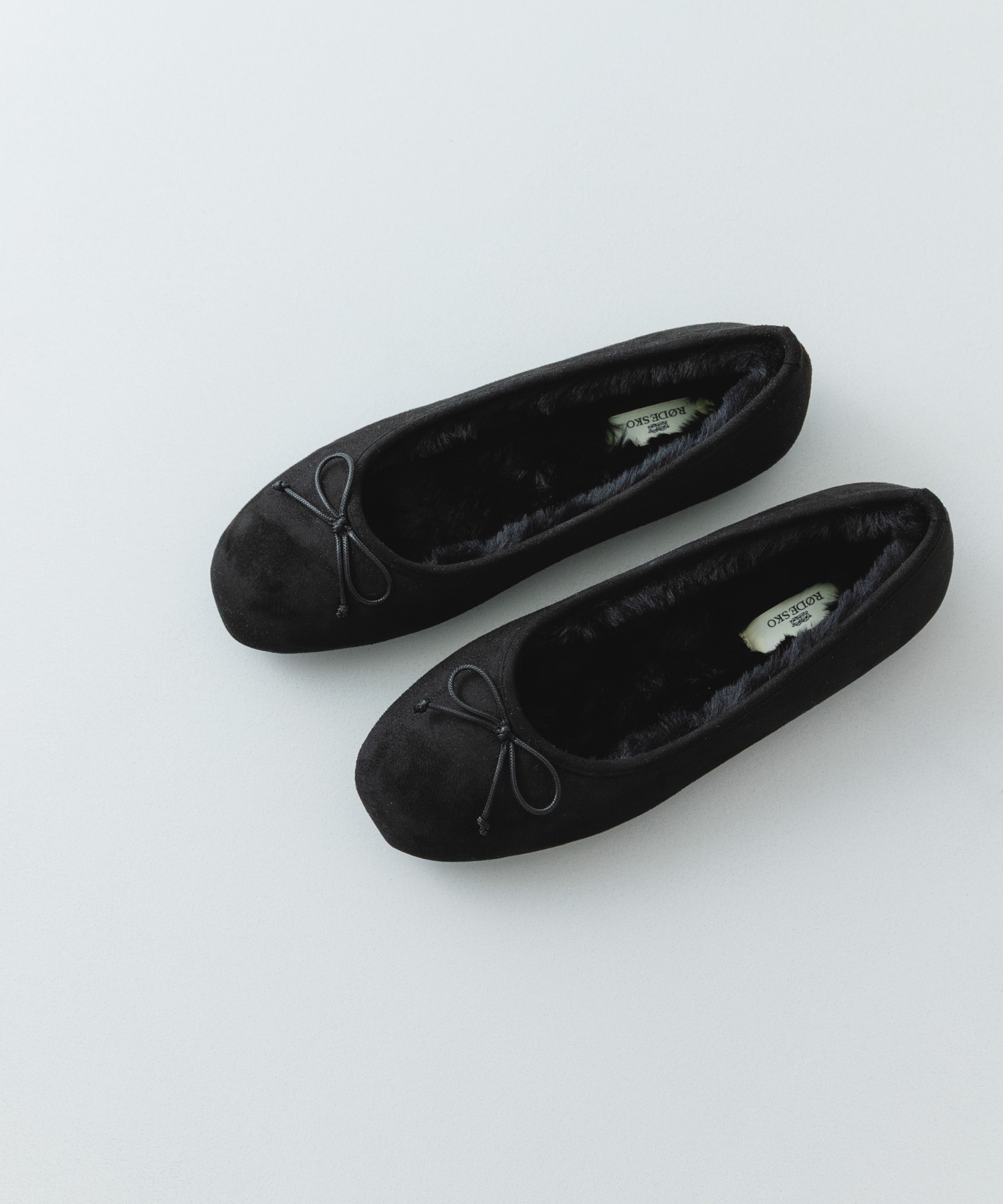 撥水フラッフィーバレエシューズ BLACK 36