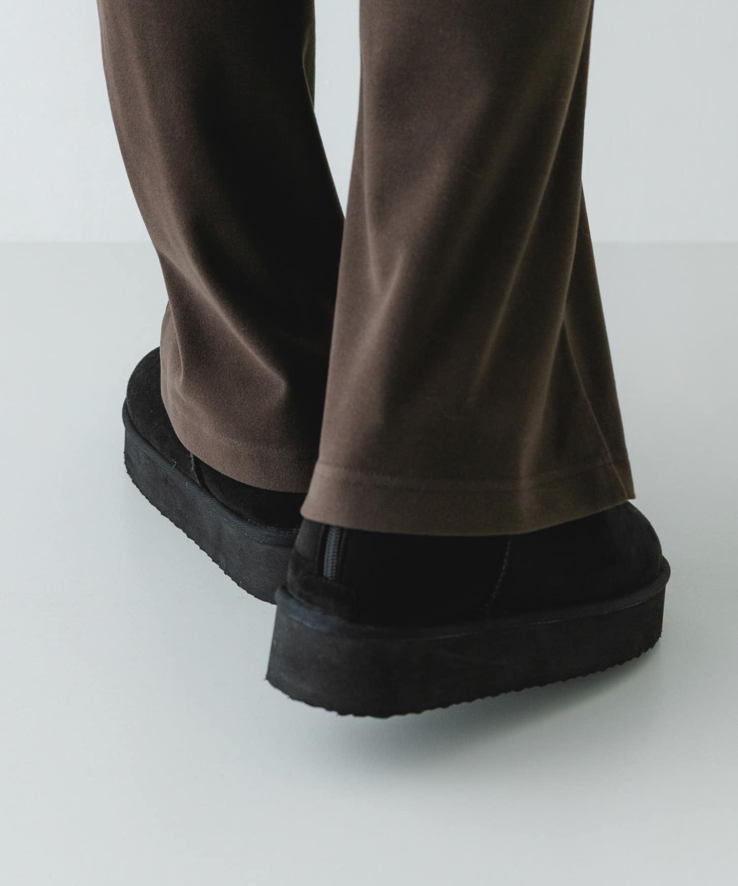 撥水フラッフィームートンブーツ BLACK 36