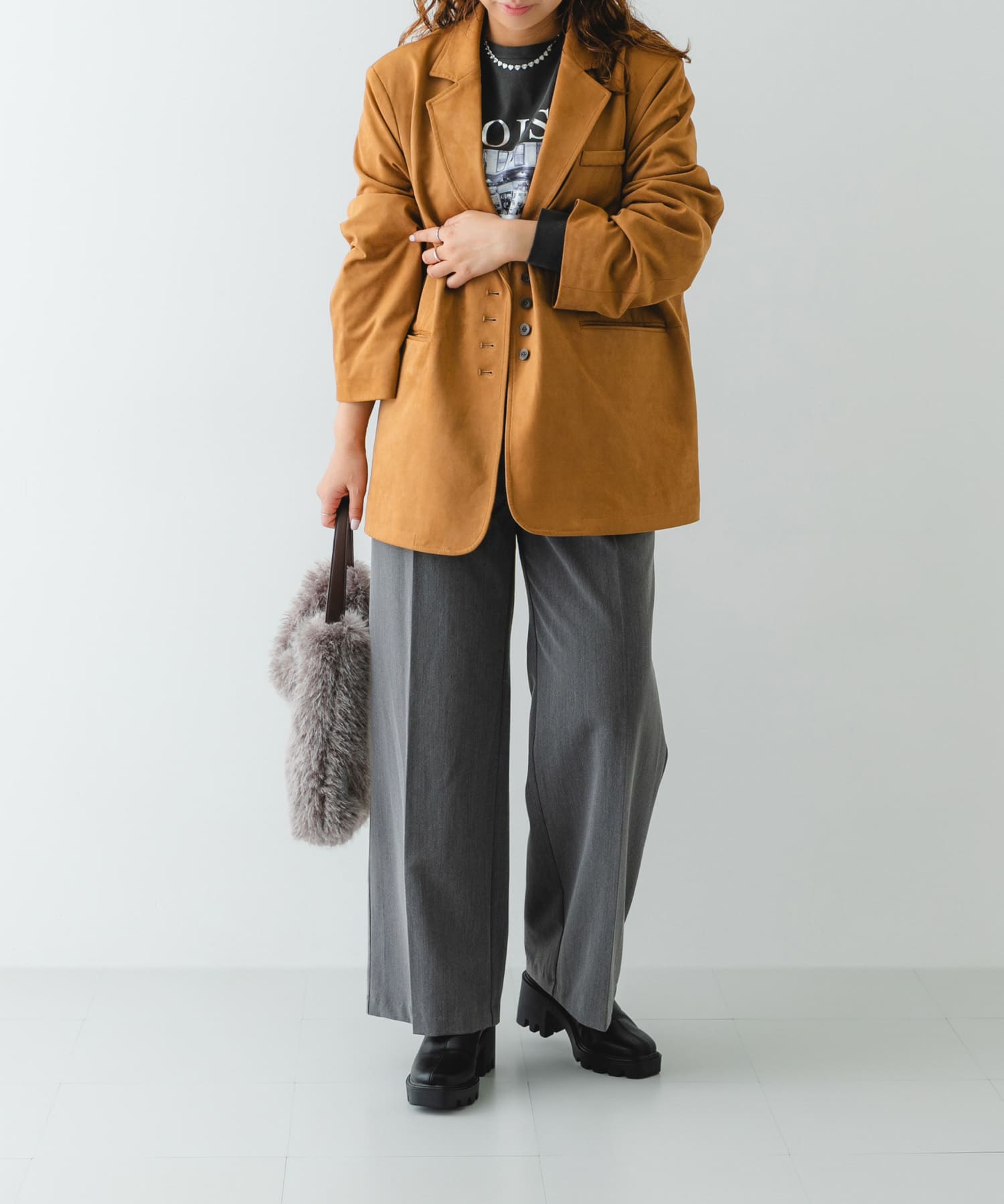 『WEB限定』　厚底スクエアブーツ BLACK 36