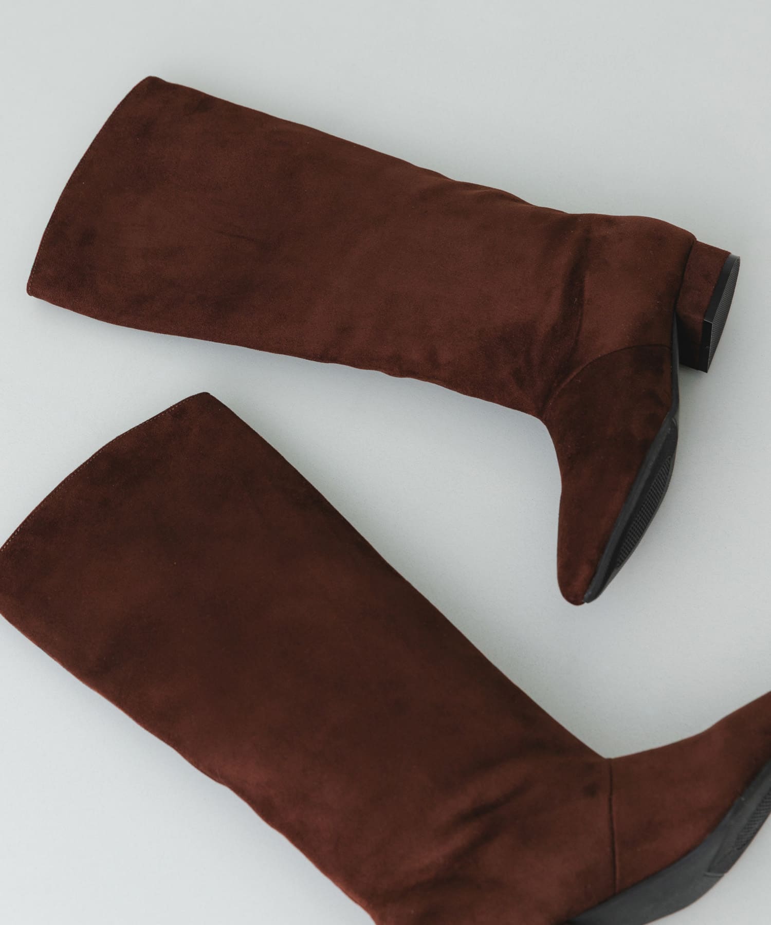 2.5センチワイドシャフトロングブーツ DARK BROWN 36