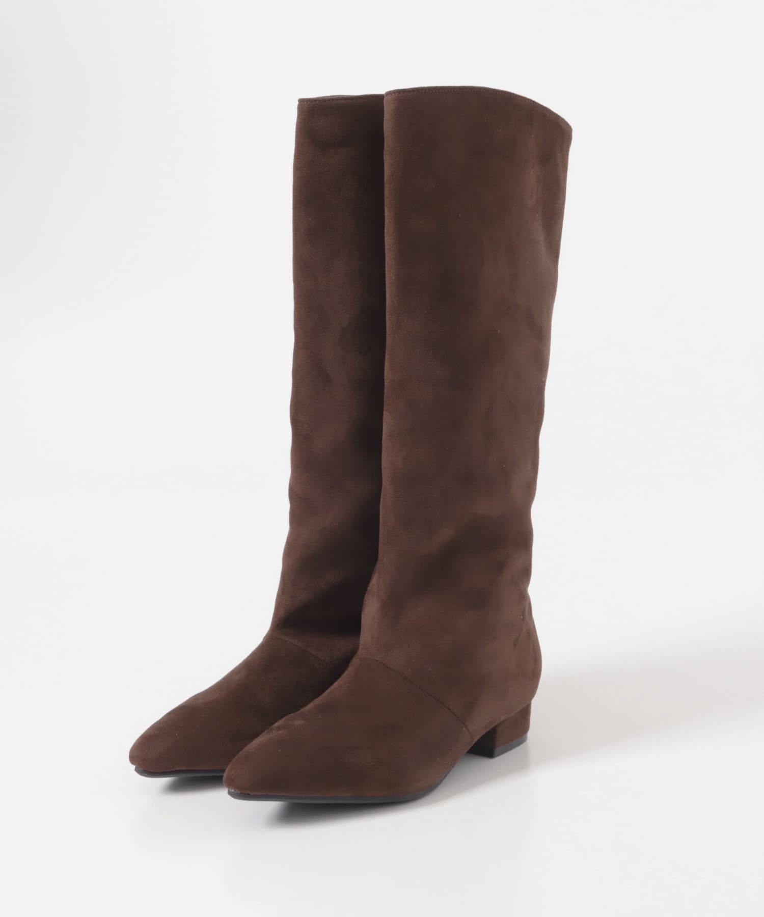 2.5センチワイドシャフトロングブーツ DARK BROWN 36