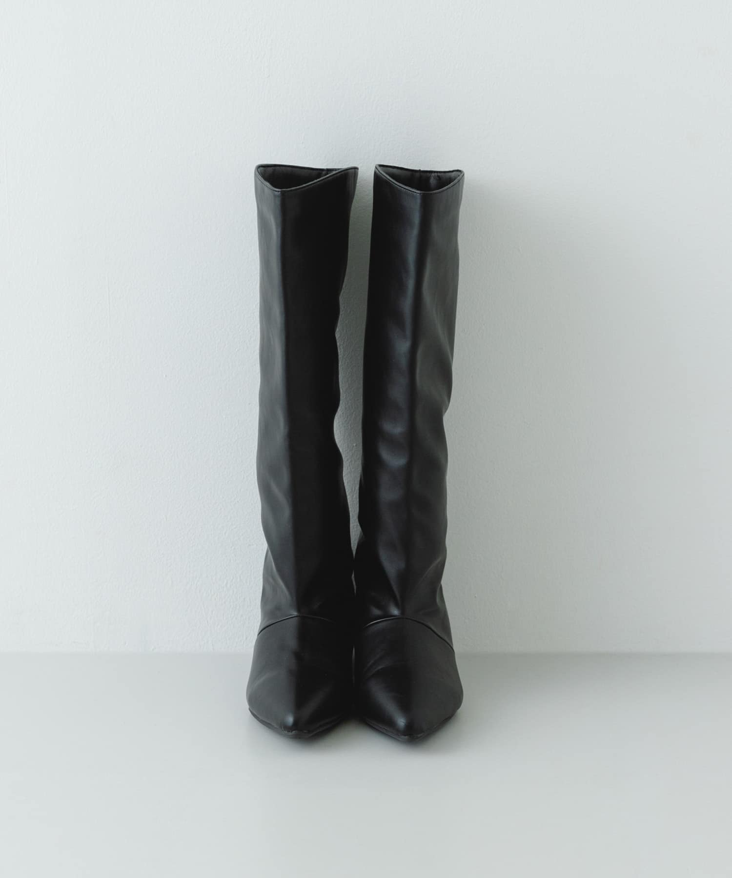 2.5センチワイドシャフトロングブーツ BLACK 36