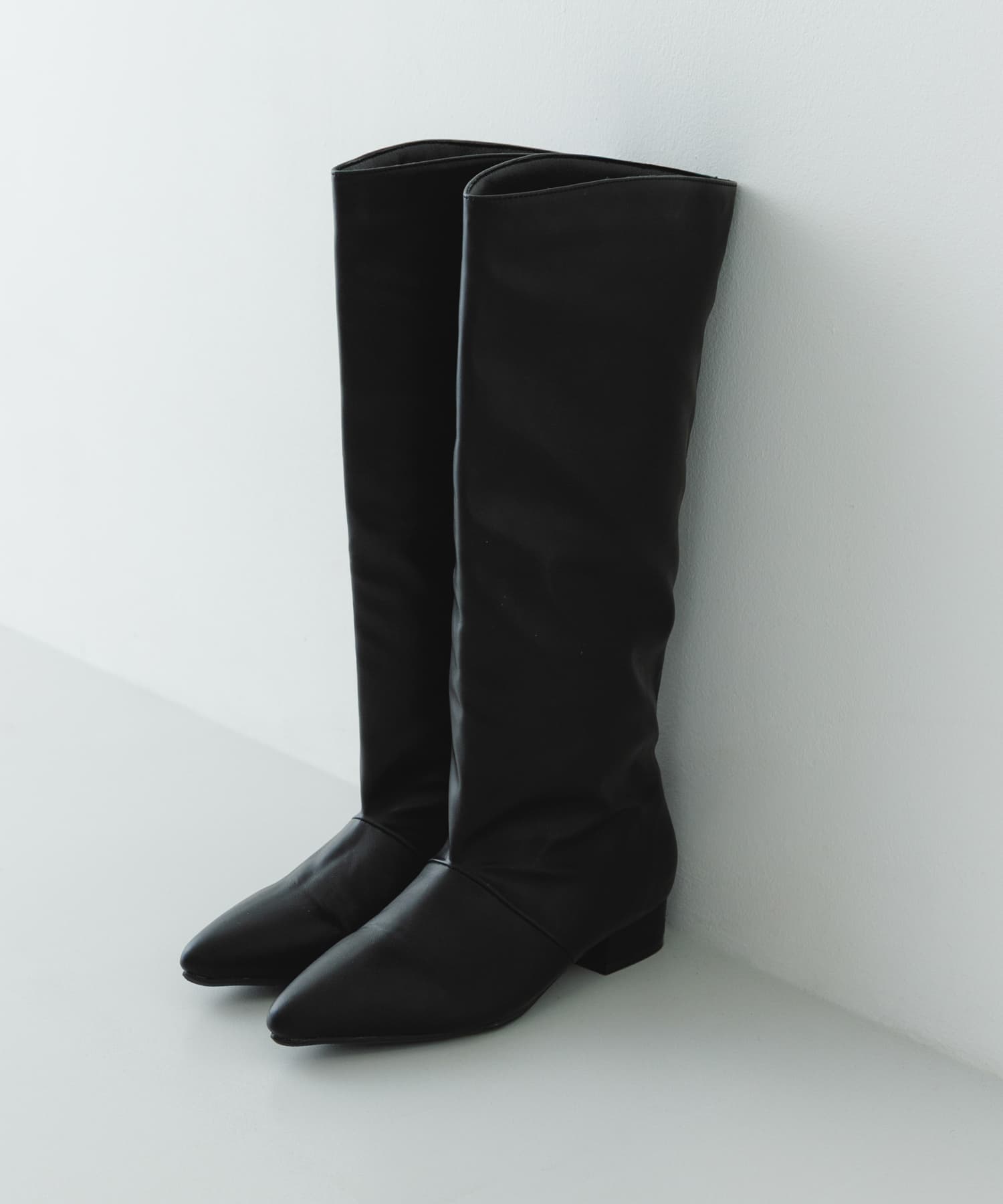 2.5センチワイドシャフトロングブーツ BLACK 36