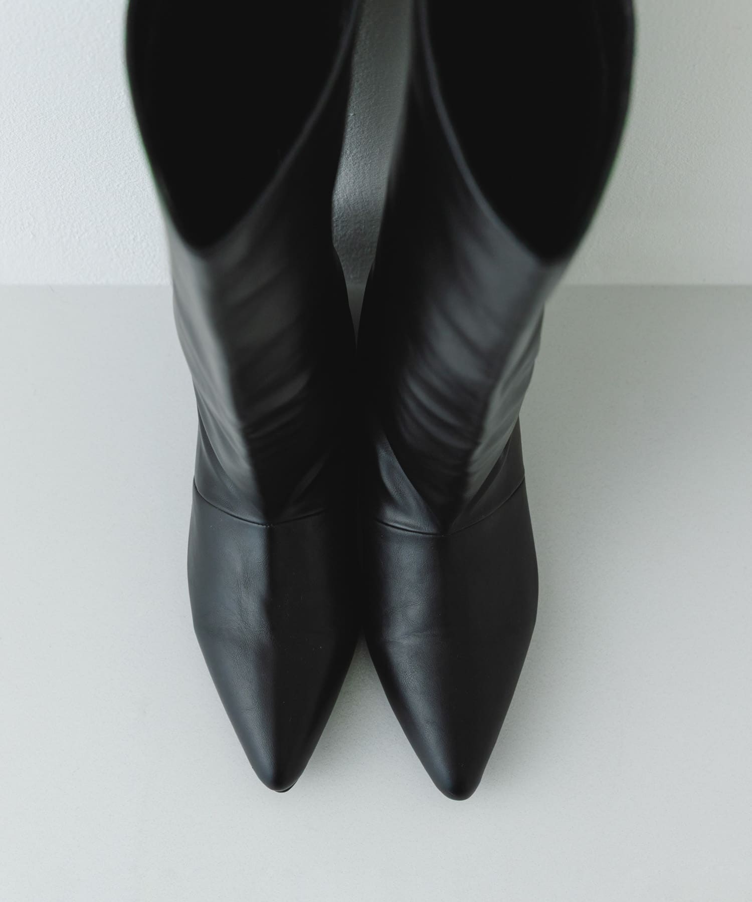 2.5センチワイドシャフトロングブーツ BLACK 36