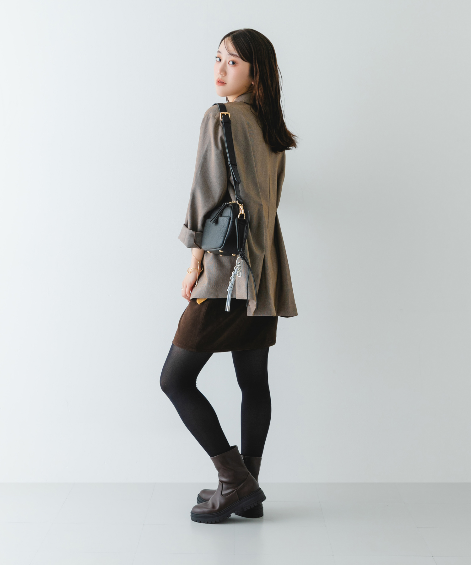 撥水ストレッチブーツ DARK BROWN 36