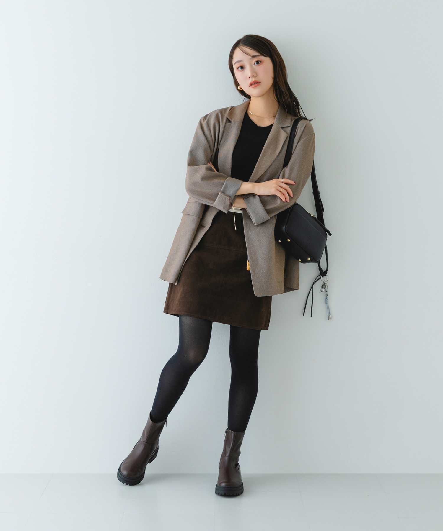 撥水ストレッチブーツ DARK BROWN 36