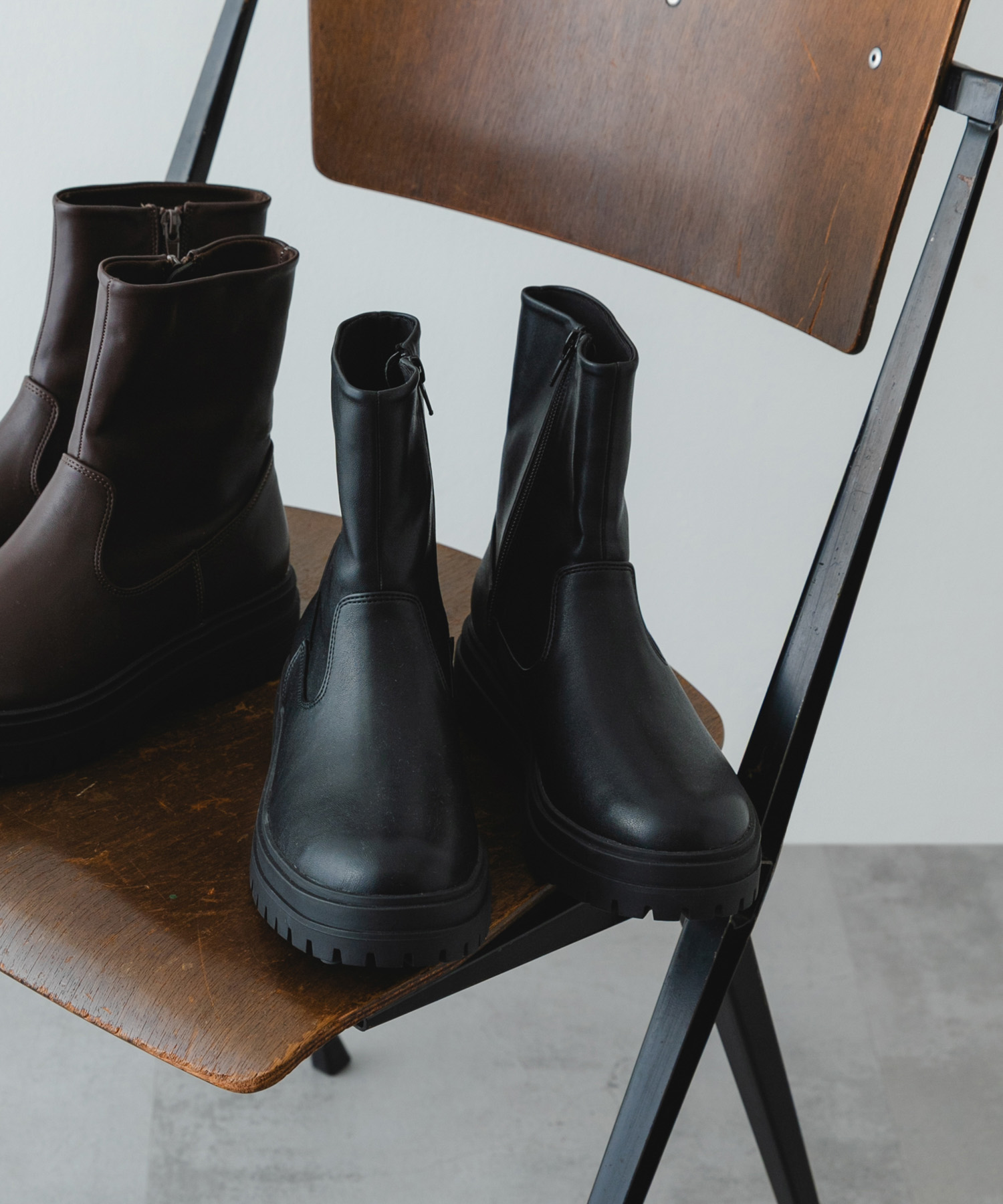 撥水ストレッチブーツ BLACK 36