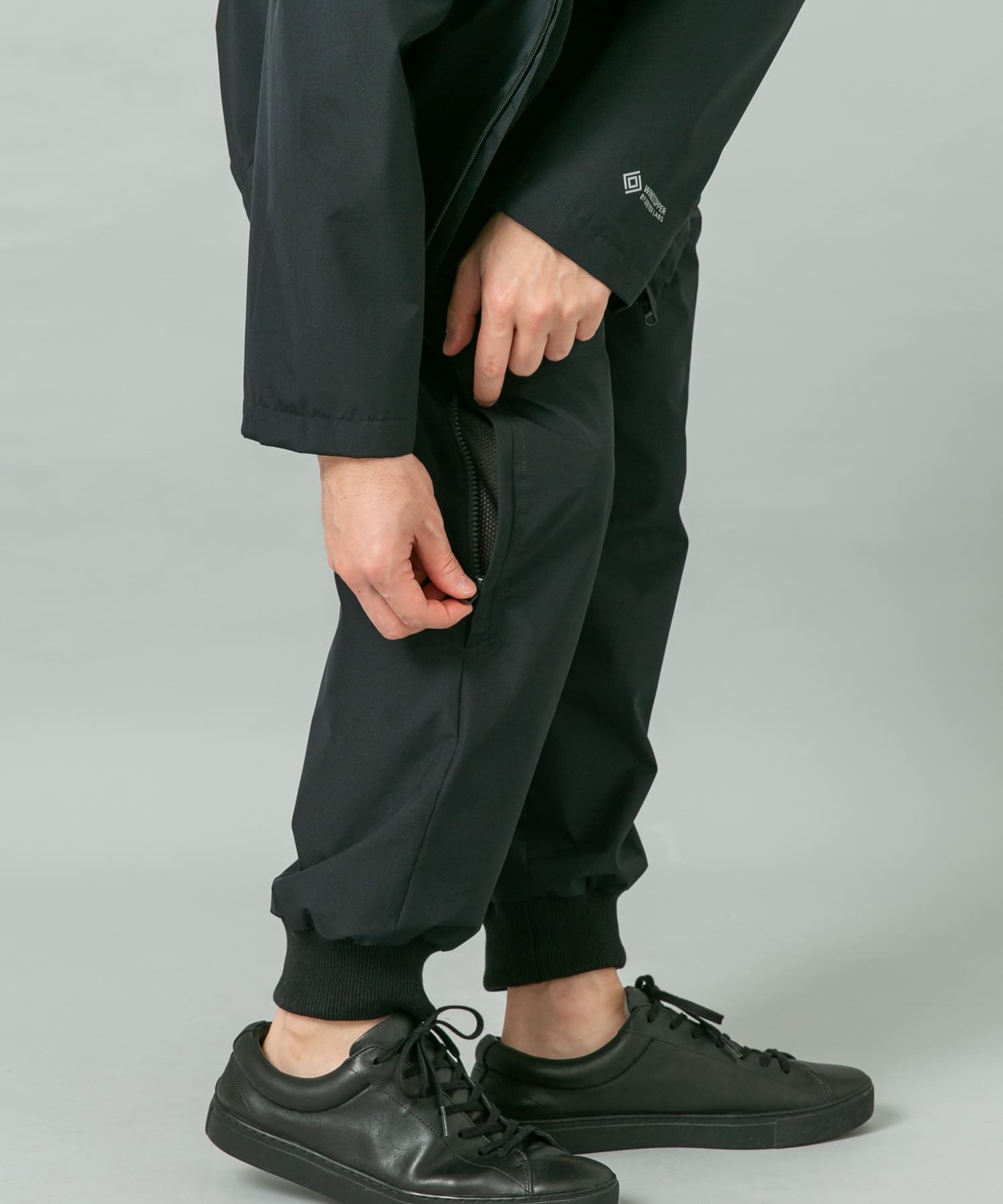 『別注』+phenix　WINDSTOPPER by GORE-TEX LABS リブジョガーパンツ BLACK L