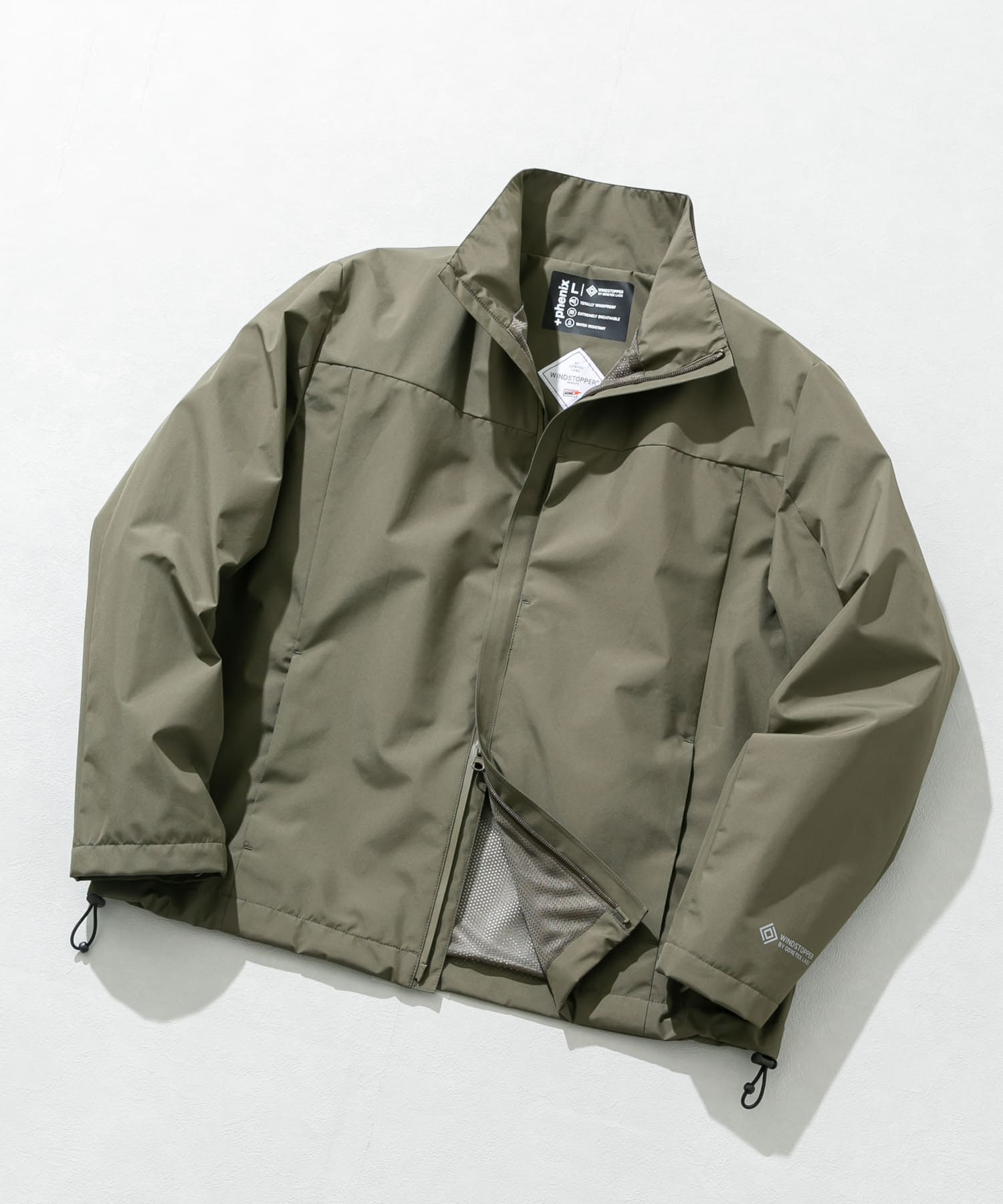 『別注』+phenix　WINDSTOPPER by GORE-TEX LABS スタンドブルゾン KHAKI M