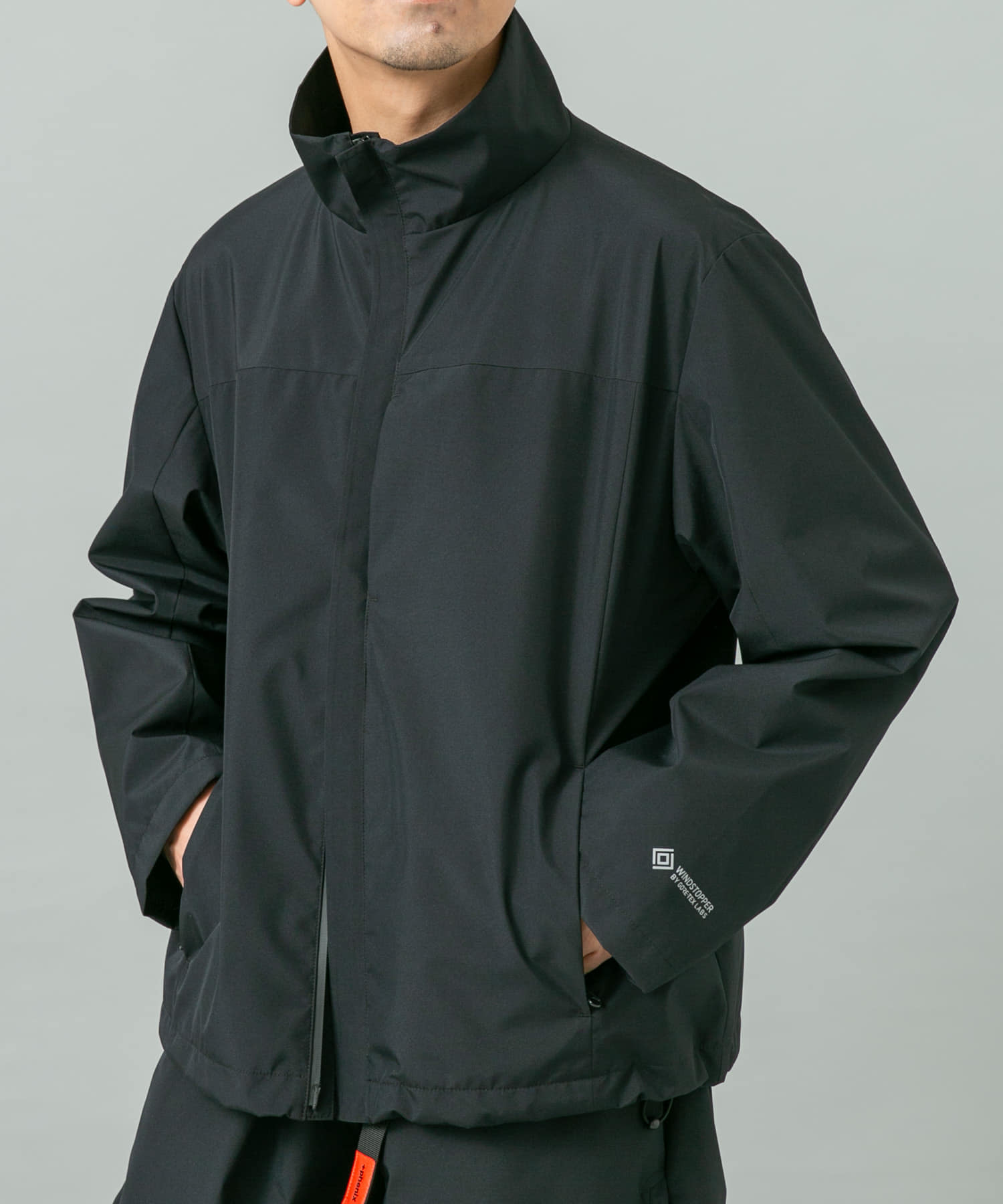 『別注』+phenix　WINDSTOPPER by GORE-TEX LABS スタンドブルゾン BLACK L