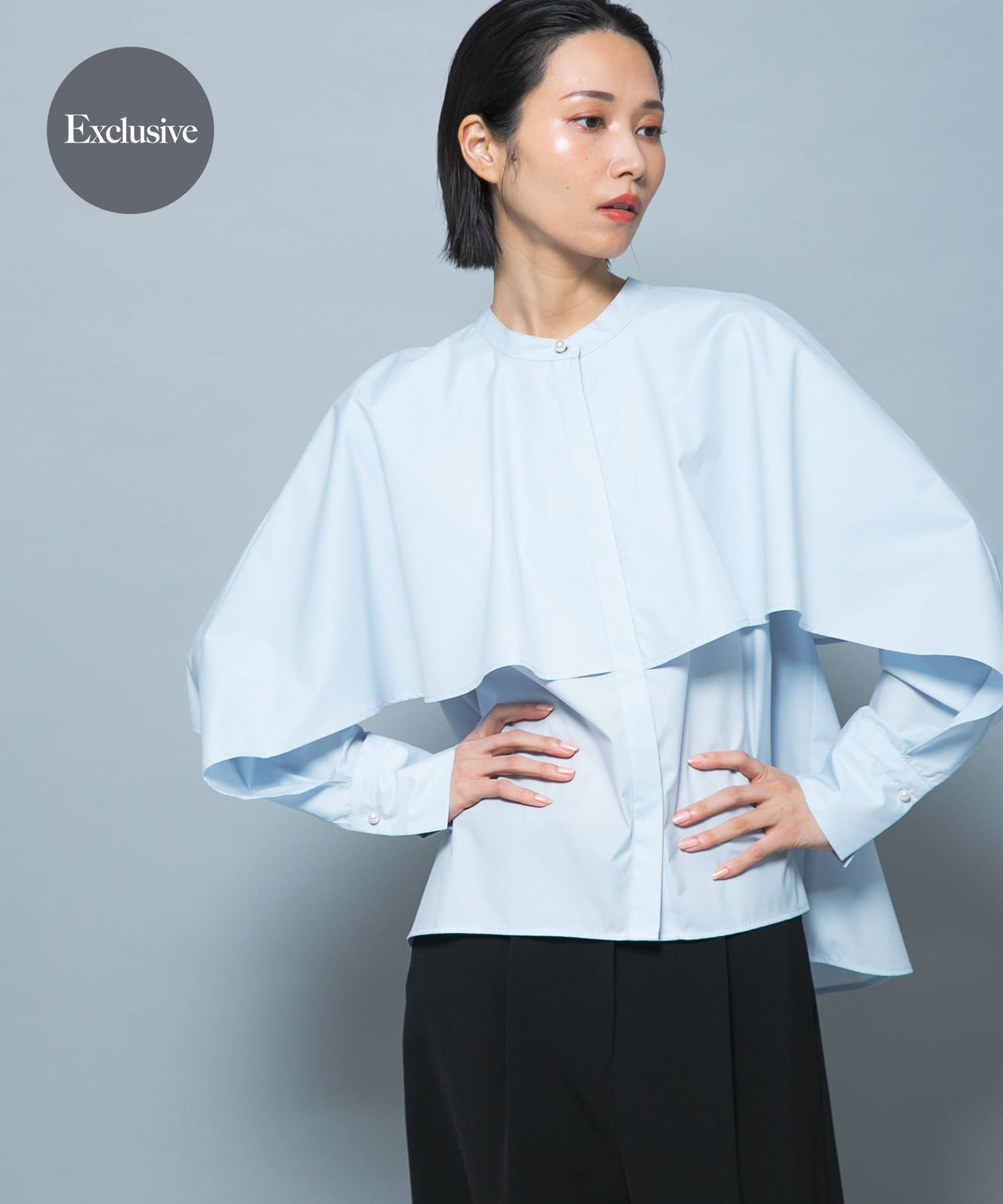 『別注』CHIGNON×ROSSO　ラッフルシャツブラウス