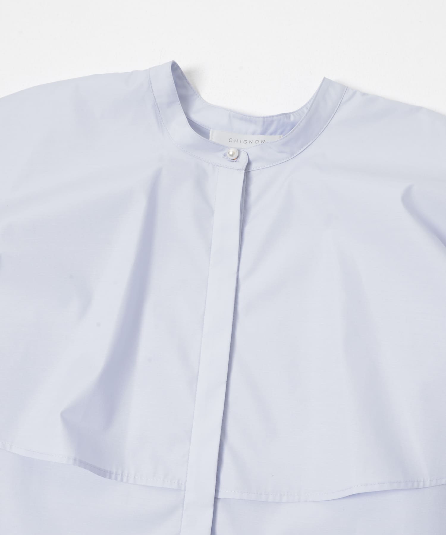 『別注』CHIGNON×ROSSO　ラッフルシャツブラウス LBLUE Free