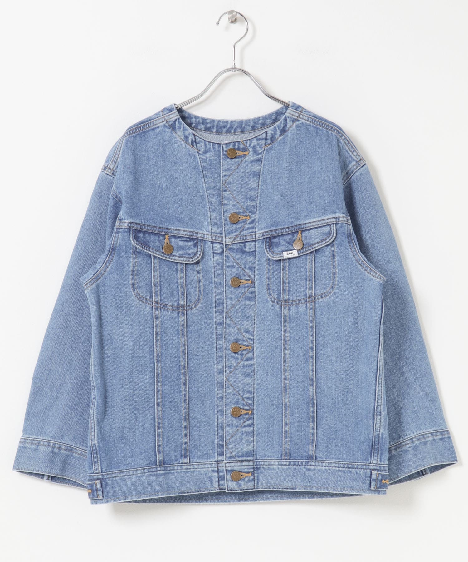 『別注』Lee101×ROSSO　NOCOLLAR JACKET USED Free