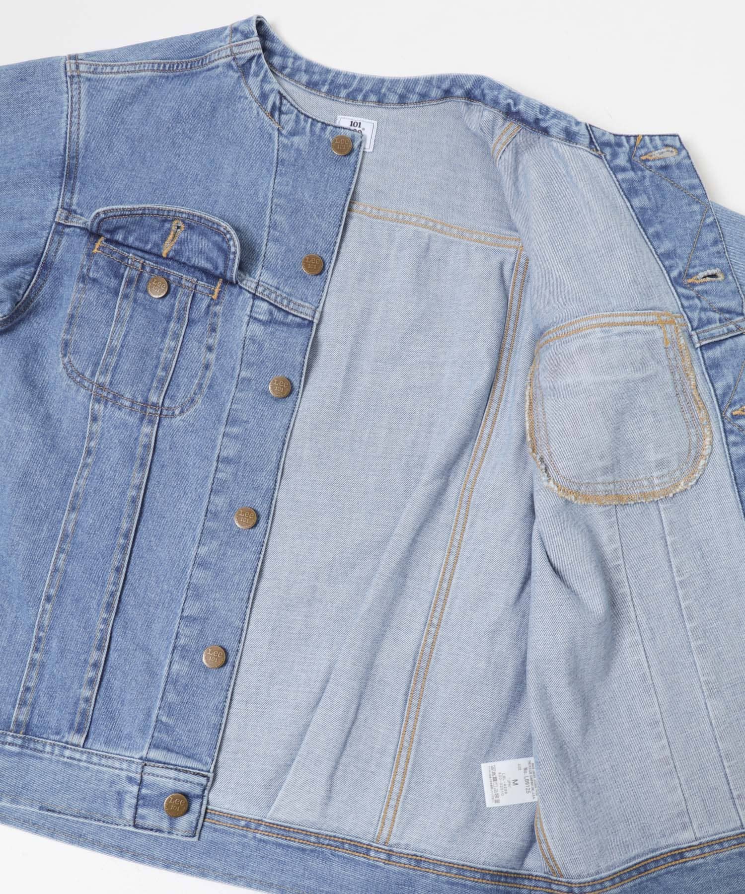 『別注』Lee101×ROSSO　NOCOLLAR JACKET USED Free