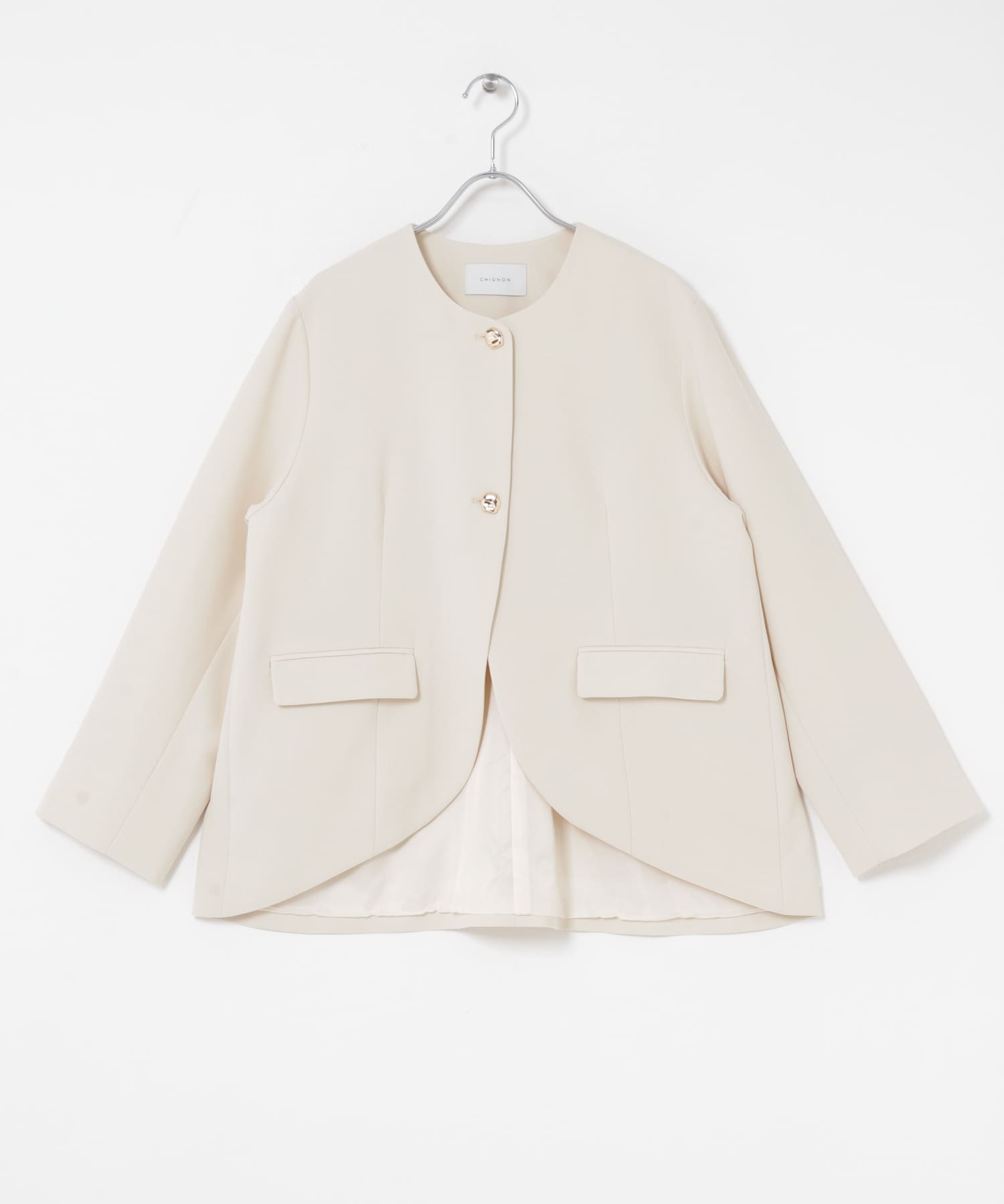 『別注』CHIGNON×ROSSO　ラウンドヘムジャケット OWHITE Free