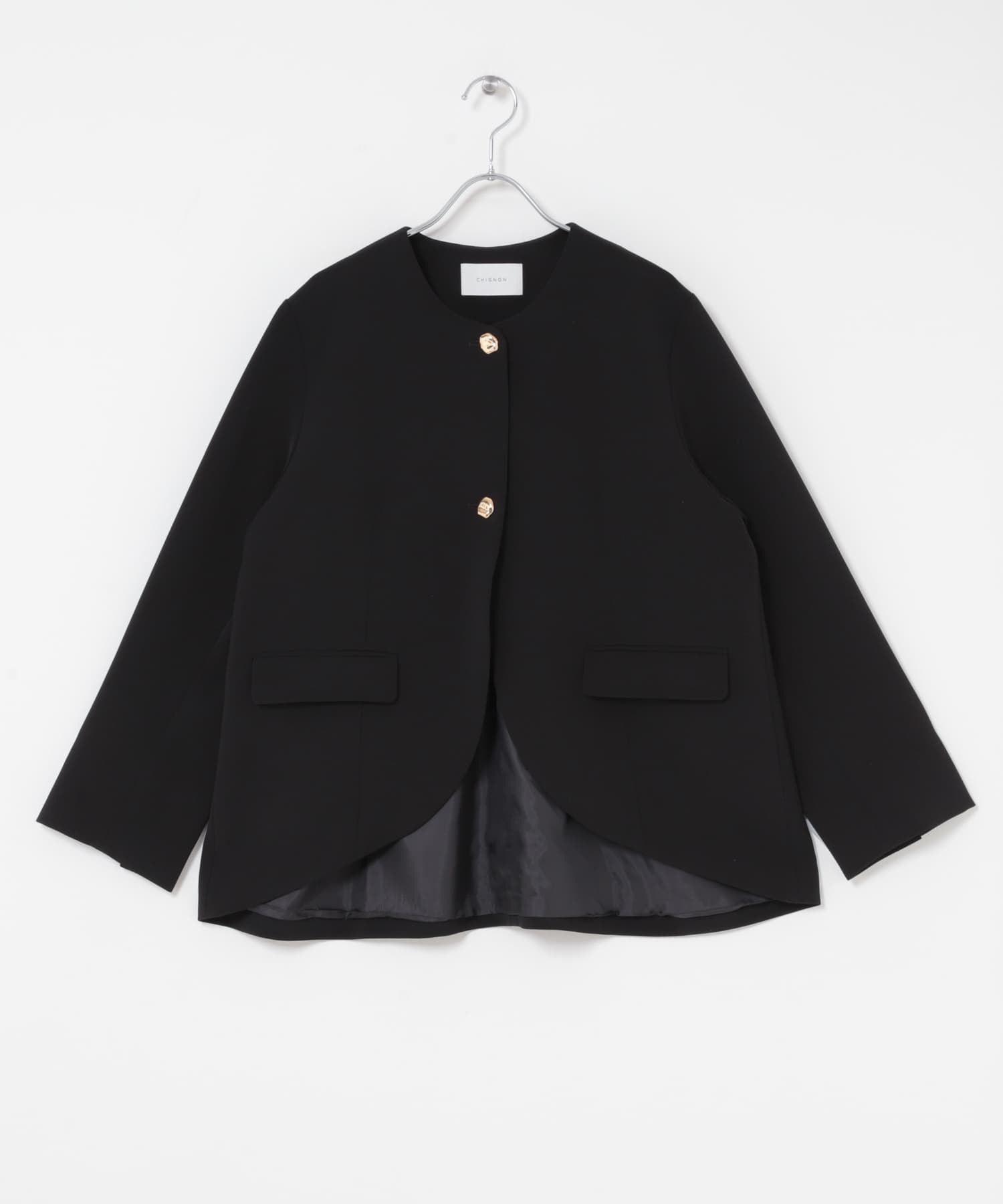 『別注』CHIGNON×ROSSO　ラウンドヘムジャケット BLACK Free