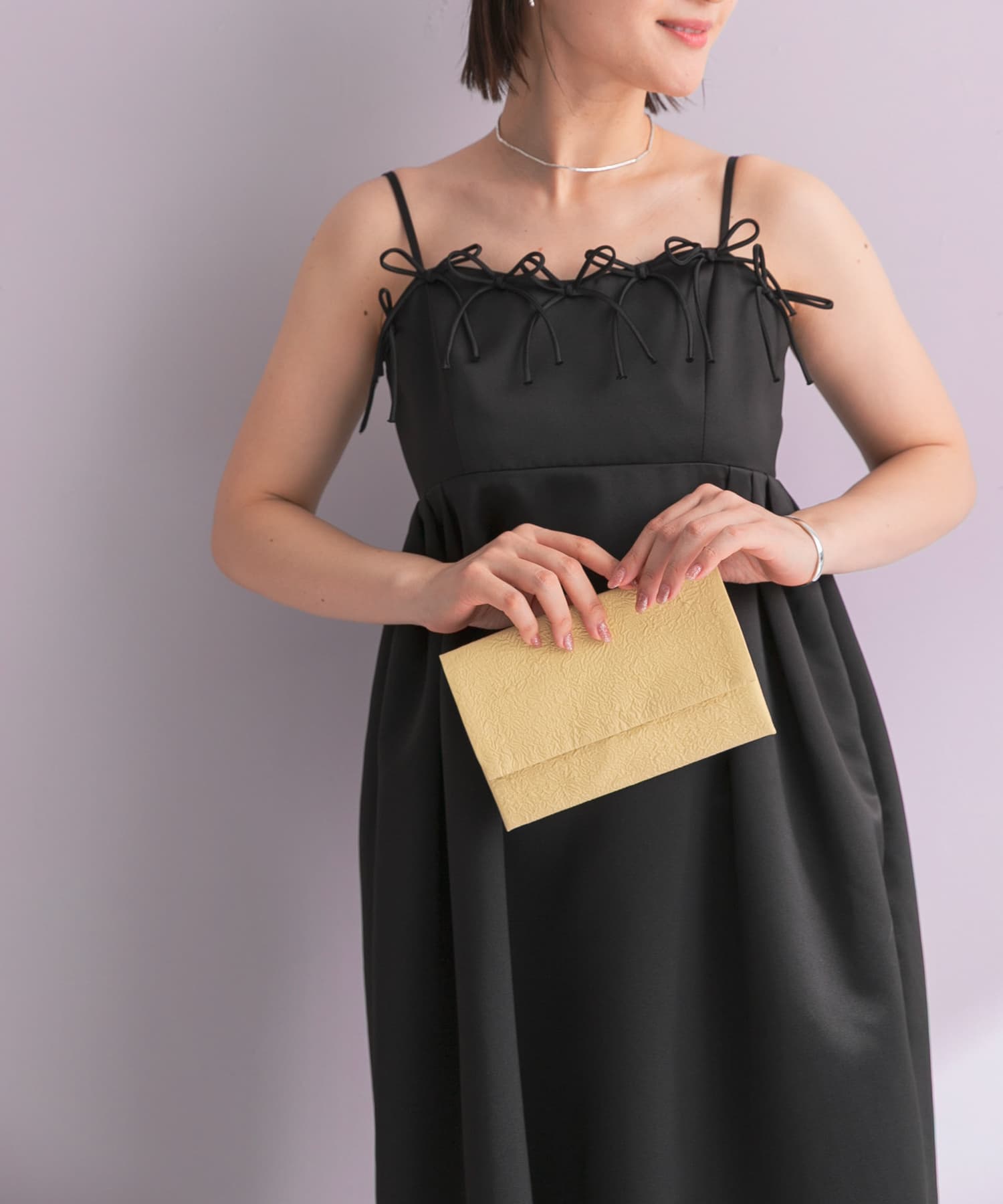 『WEB限定』kaene　ジャガード袱紗 yellow Free