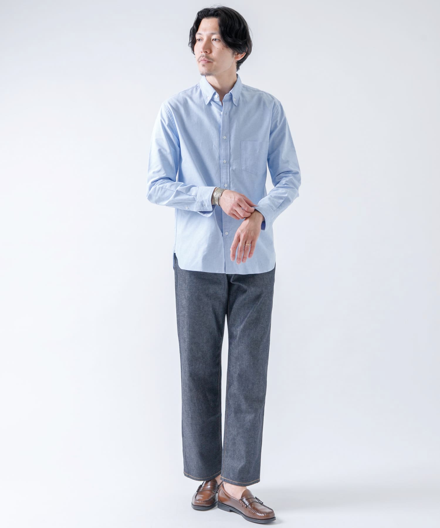 SAX(ライトブルー)/身長：173cm サイズ：L