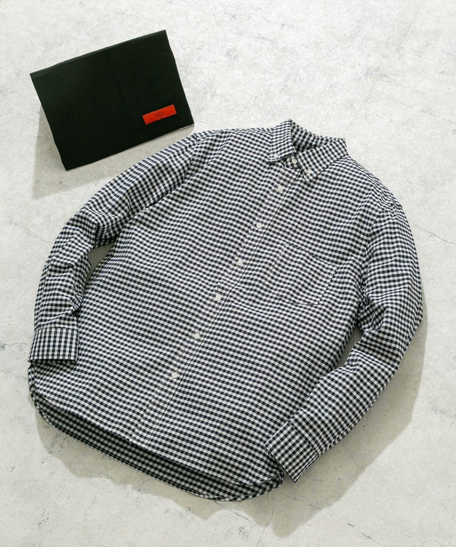 『WEB限定』『XXLサイズあり』『抗菌/消臭』ハイパフォーマンスオックスボタンダウンSH NAVY CHECK XS