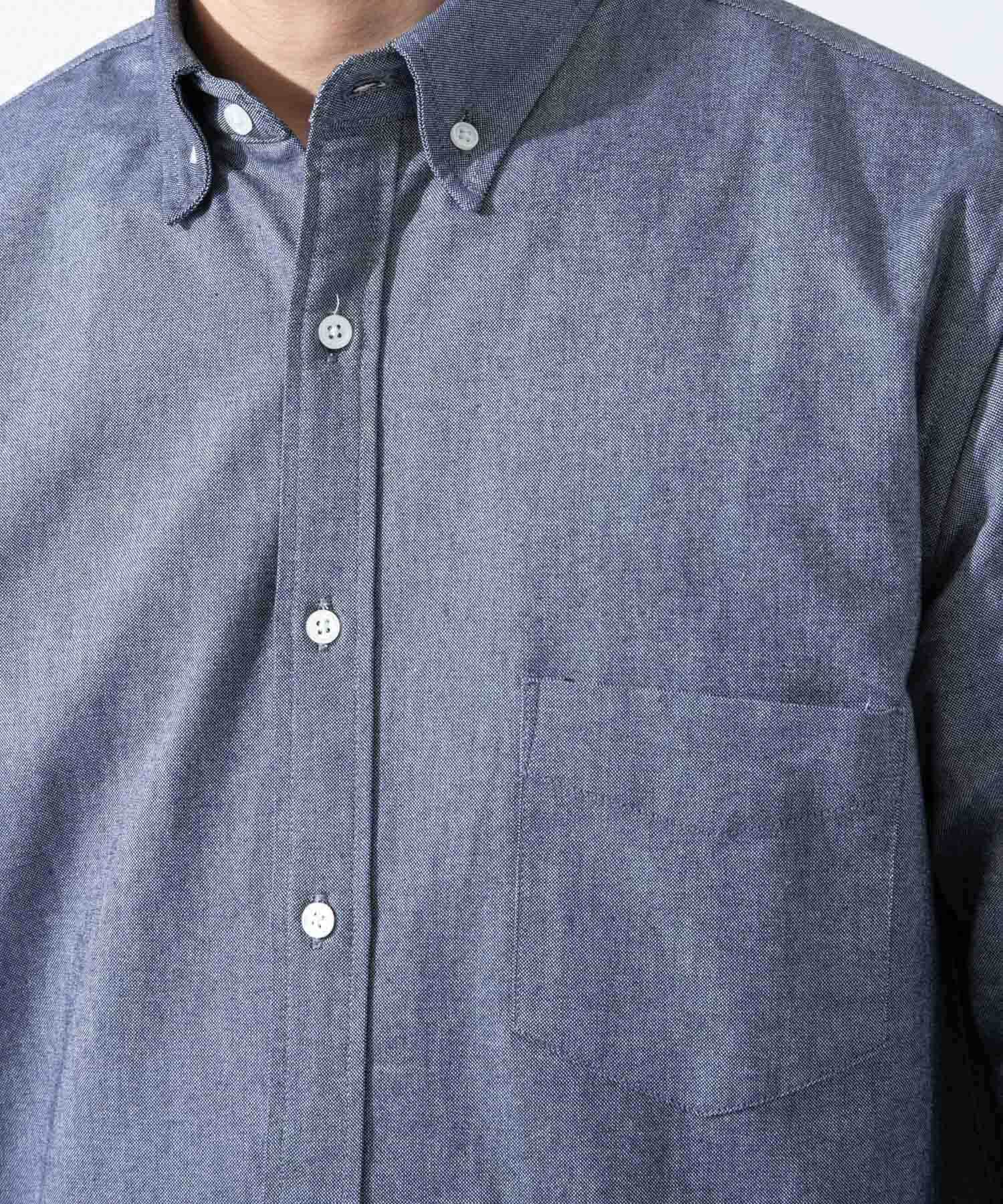 『WEB限定』『XXLサイズあり』『抗菌/消臭』ハイパフォーマンスオックスボタンダウンSH INDIGO XS