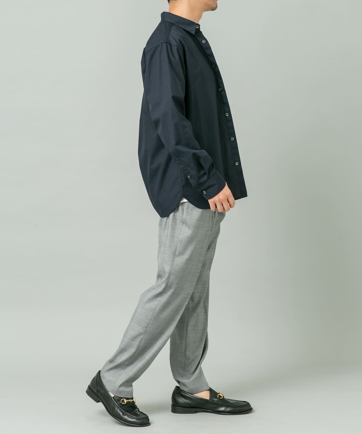 『防シワ/防臭』アーバンリラックスブロードシャツ NAVY M