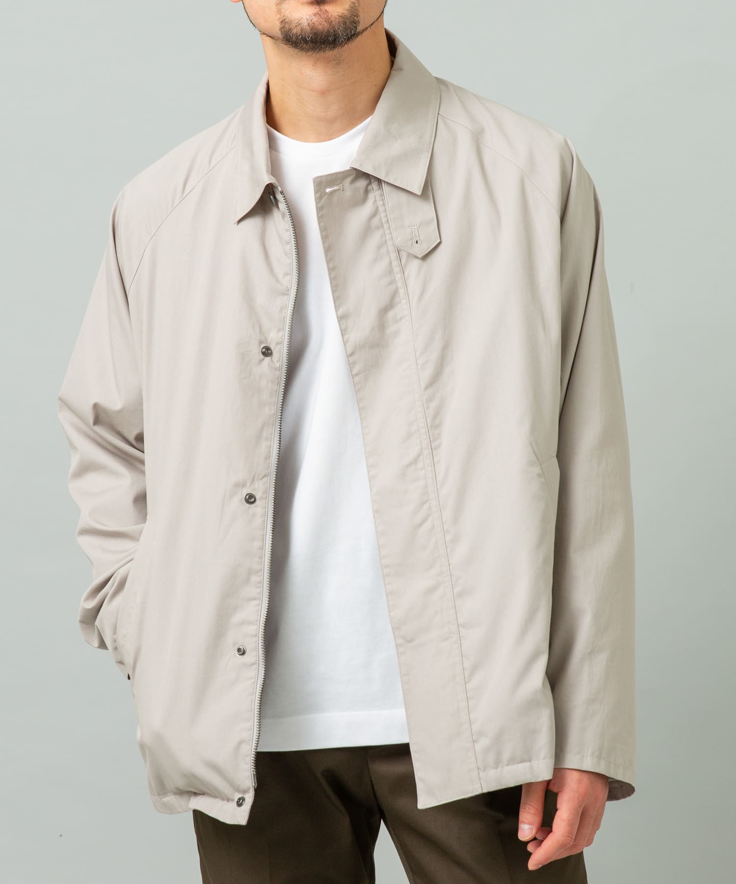 『撥水』タイプライターブルゾン GRAY S