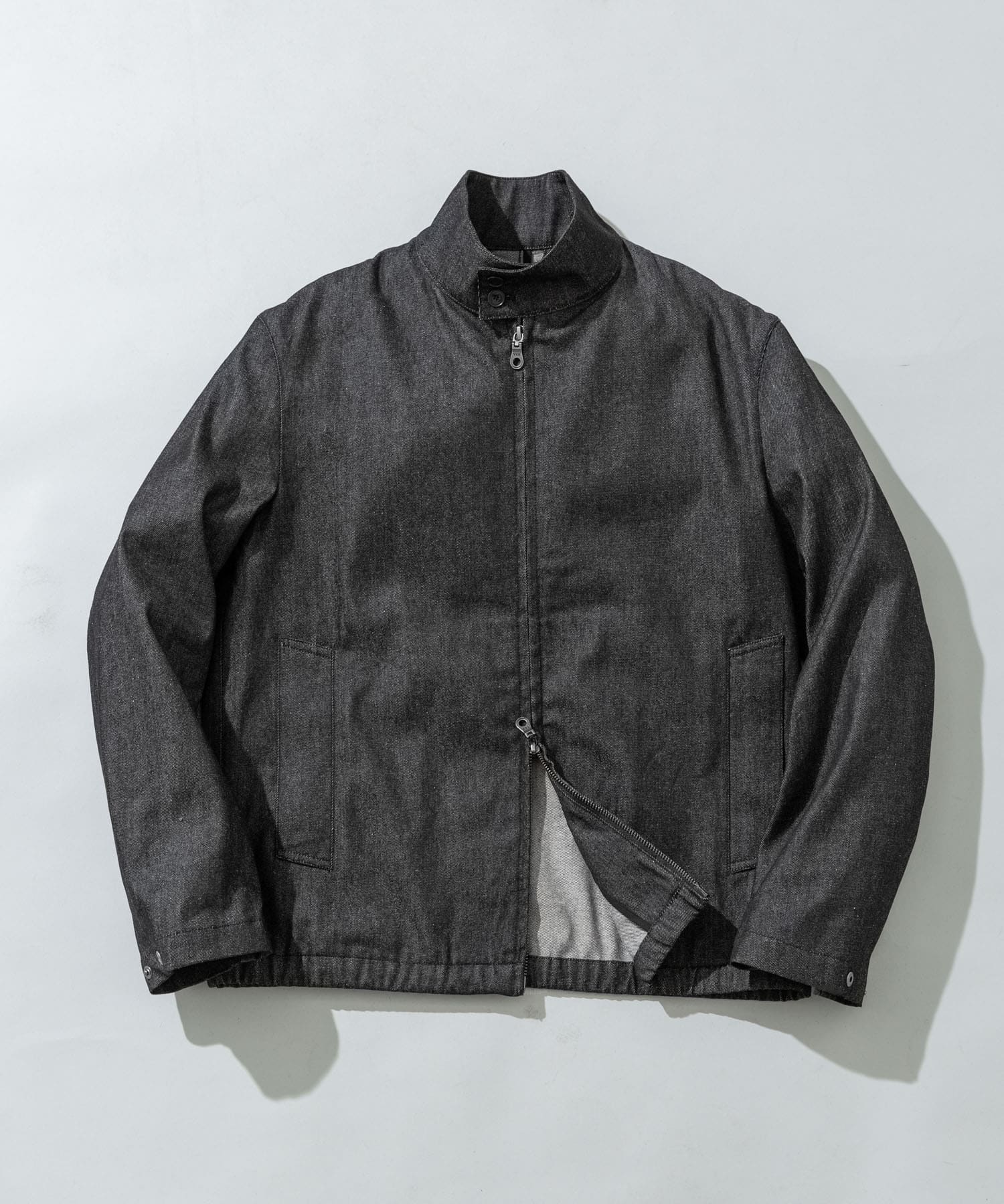 『WEB限定』デニムスタンドブルゾン BLACK L
