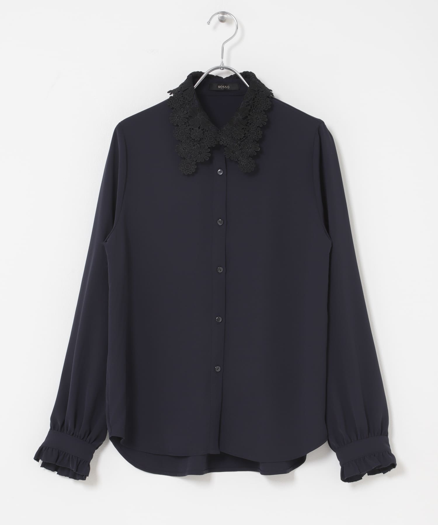 『WEB/一部店舗限定』レースカラーブラウス NAVY Free
